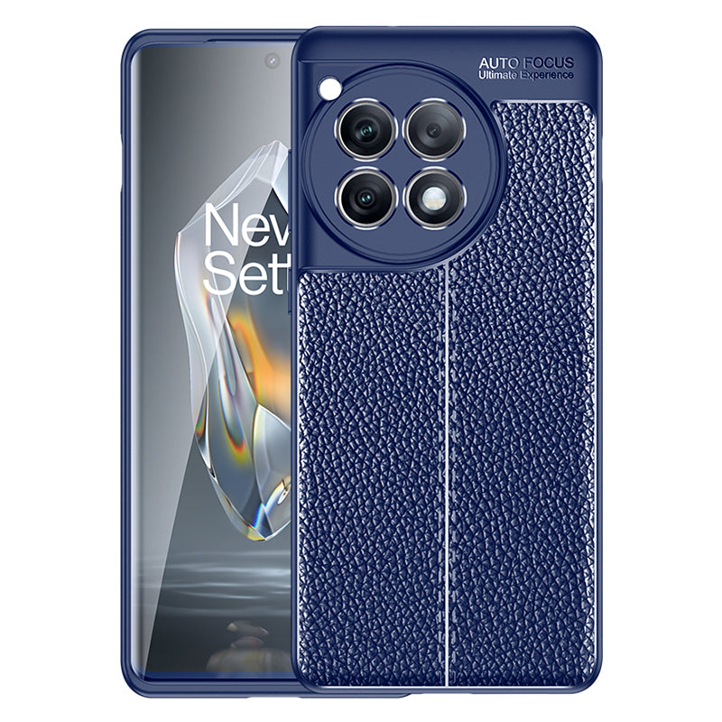 For OnePlus Ace 3 5G / 12R 5G Case Litchi Texture Anti-fingerprint TPU Phone Protective Cover