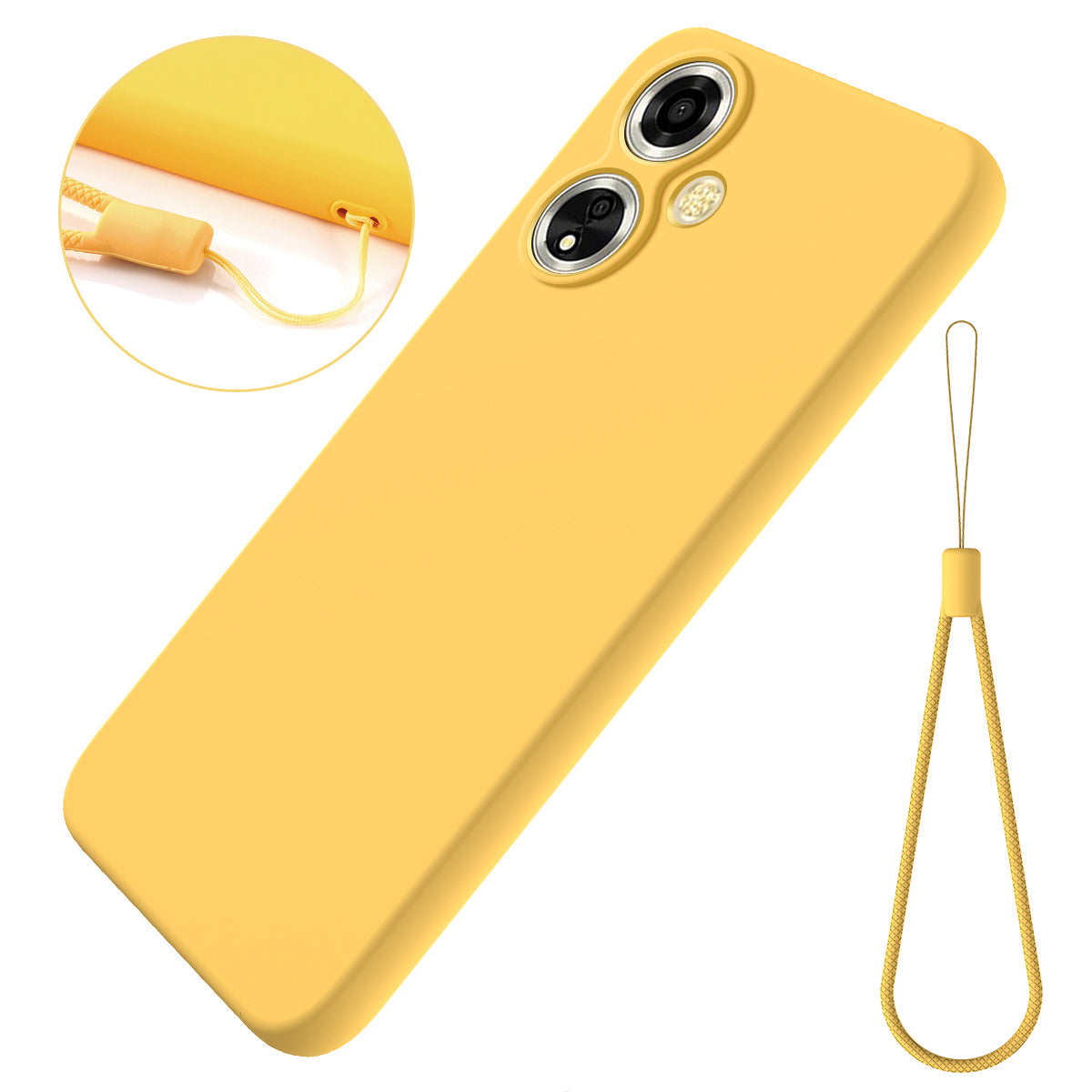 For Oppo A59 5G / A2m 5G Cell Phone Case Soft Lining Liquid Silicone Anti-drop Cover