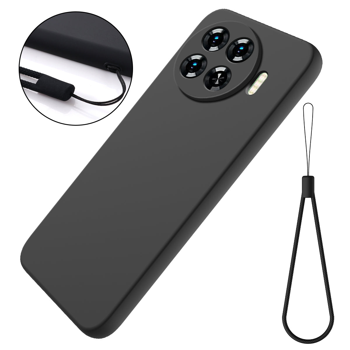 For Transsion Tecno Spark 20 Pro+ Case Soft Lining Liquid Silicone Drop-proof Phone Cover