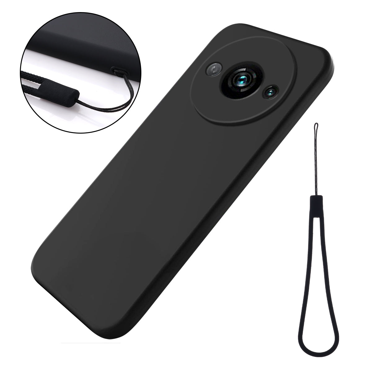 Cell Phone Case for Xiaomi Redmi A3 / Poco C61 4G Liquid Silicone Soft Lining Shockproof Cover
