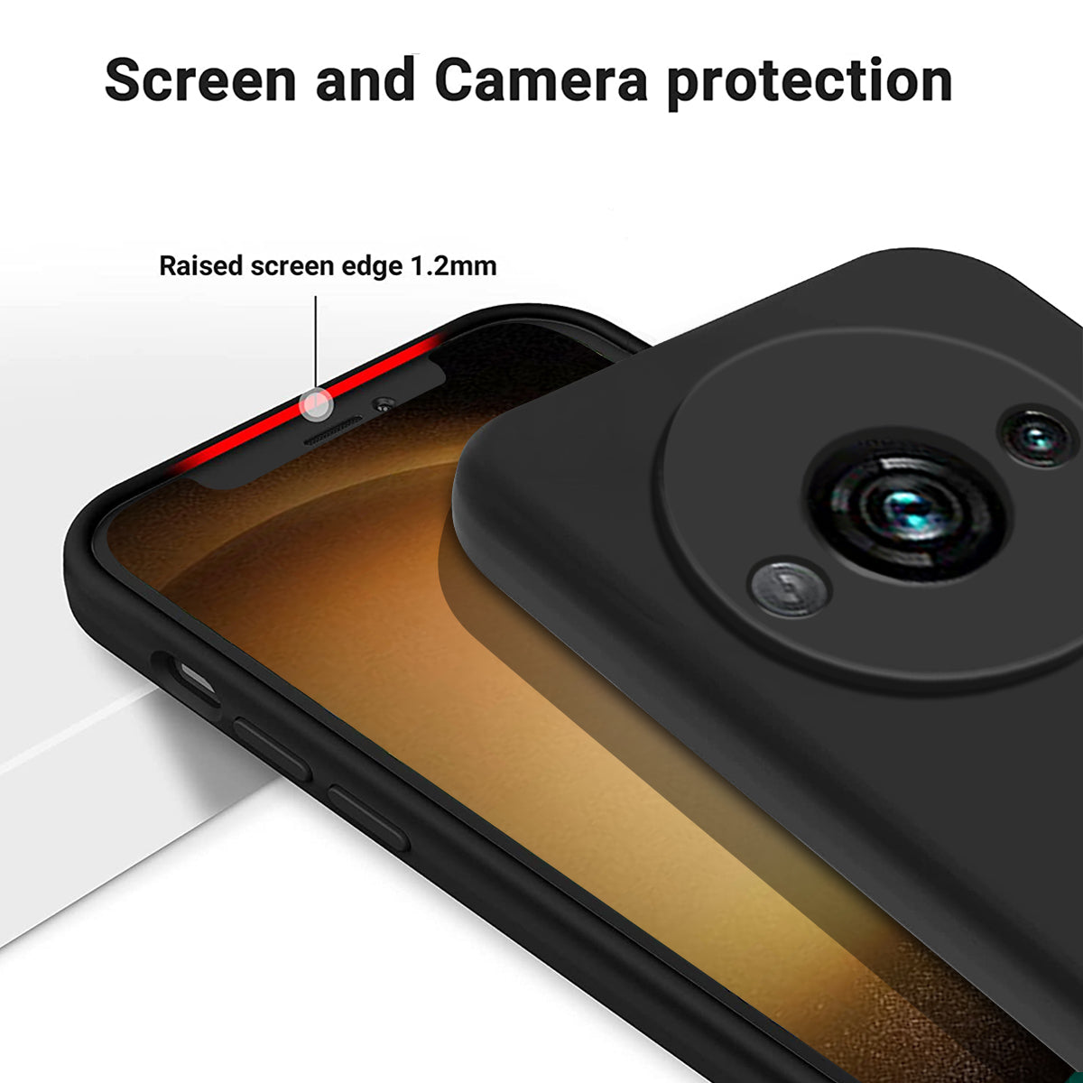 Cell Phone Case for Xiaomi Redmi A3 / Poco C61 4G Liquid Silicone Soft Lining Shockproof Cover