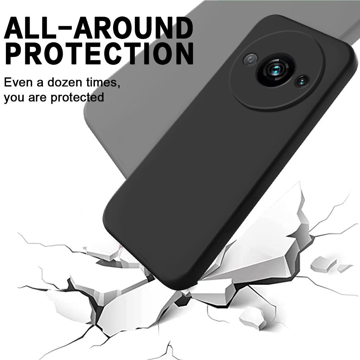 Cell Phone Case for Xiaomi Redmi A3 / Poco C61 4G Liquid Silicone Soft Lining Shockproof Cover