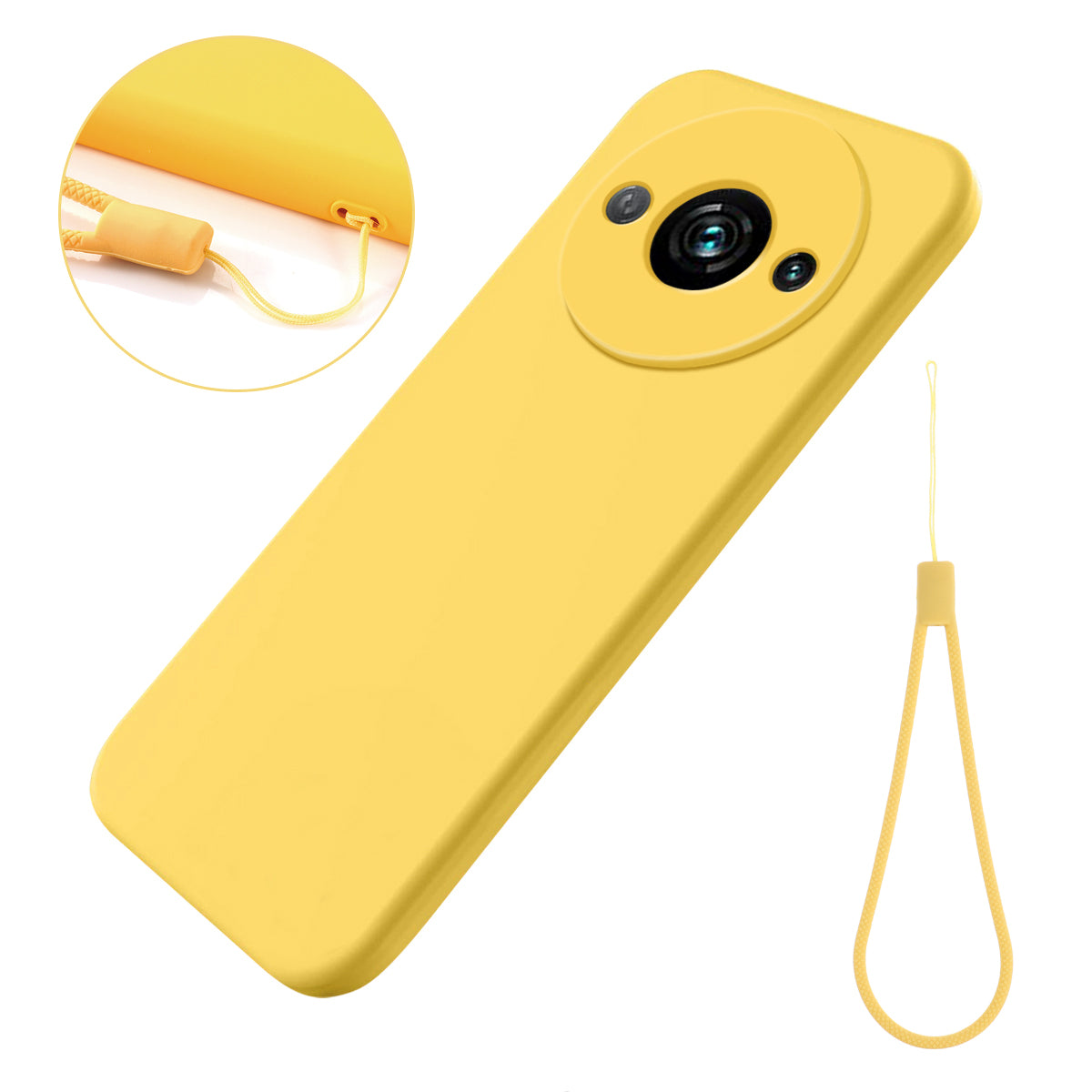 Cell Phone Case for Xiaomi Redmi A3 / Poco C61 4G Liquid Silicone Soft Lining Shockproof Cover