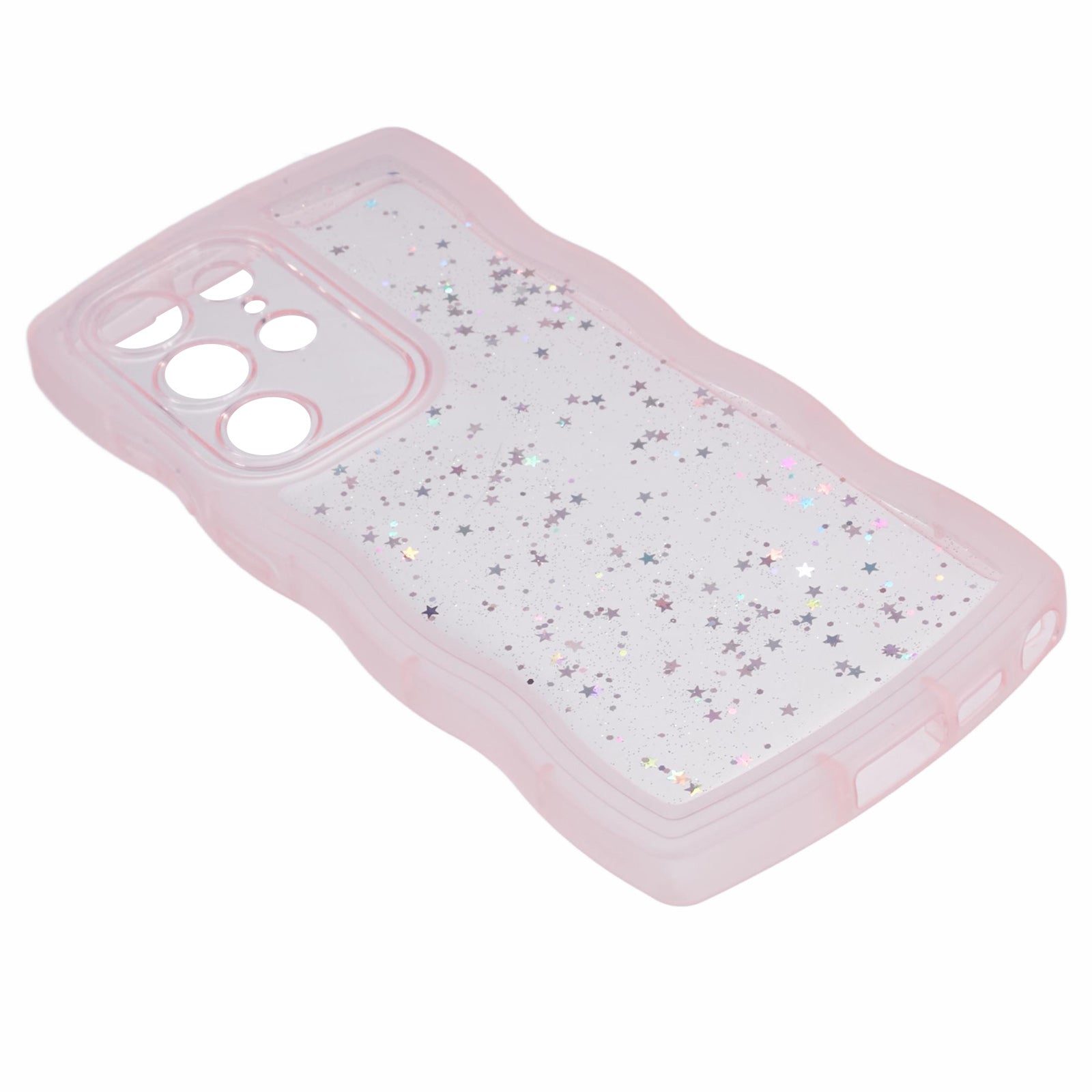 JTW Series for Samsung Galaxy S21 Ultra 5G Case Epoxy TPU Phone Shell with Wavy Edge