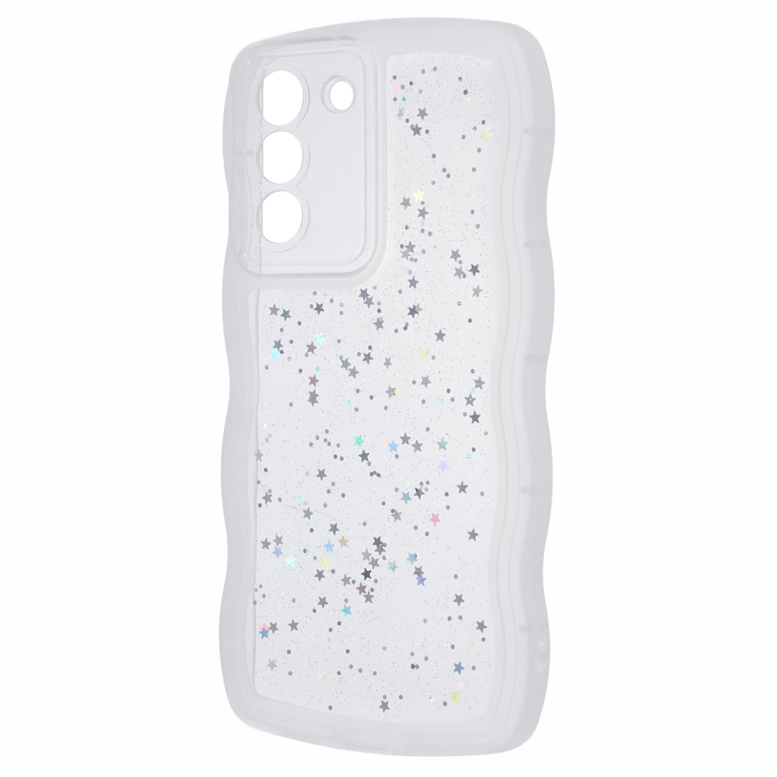 JTW Series for Samsung Galaxy S21 FE 5G Case Wave Frame Curly Shape TPU Epoxy Phone Cover