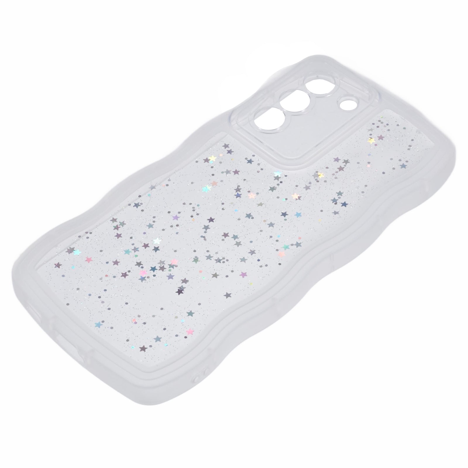 JTW Series for Samsung Galaxy S21 FE 5G Case Wave Frame Curly Shape TPU Epoxy Phone Cover