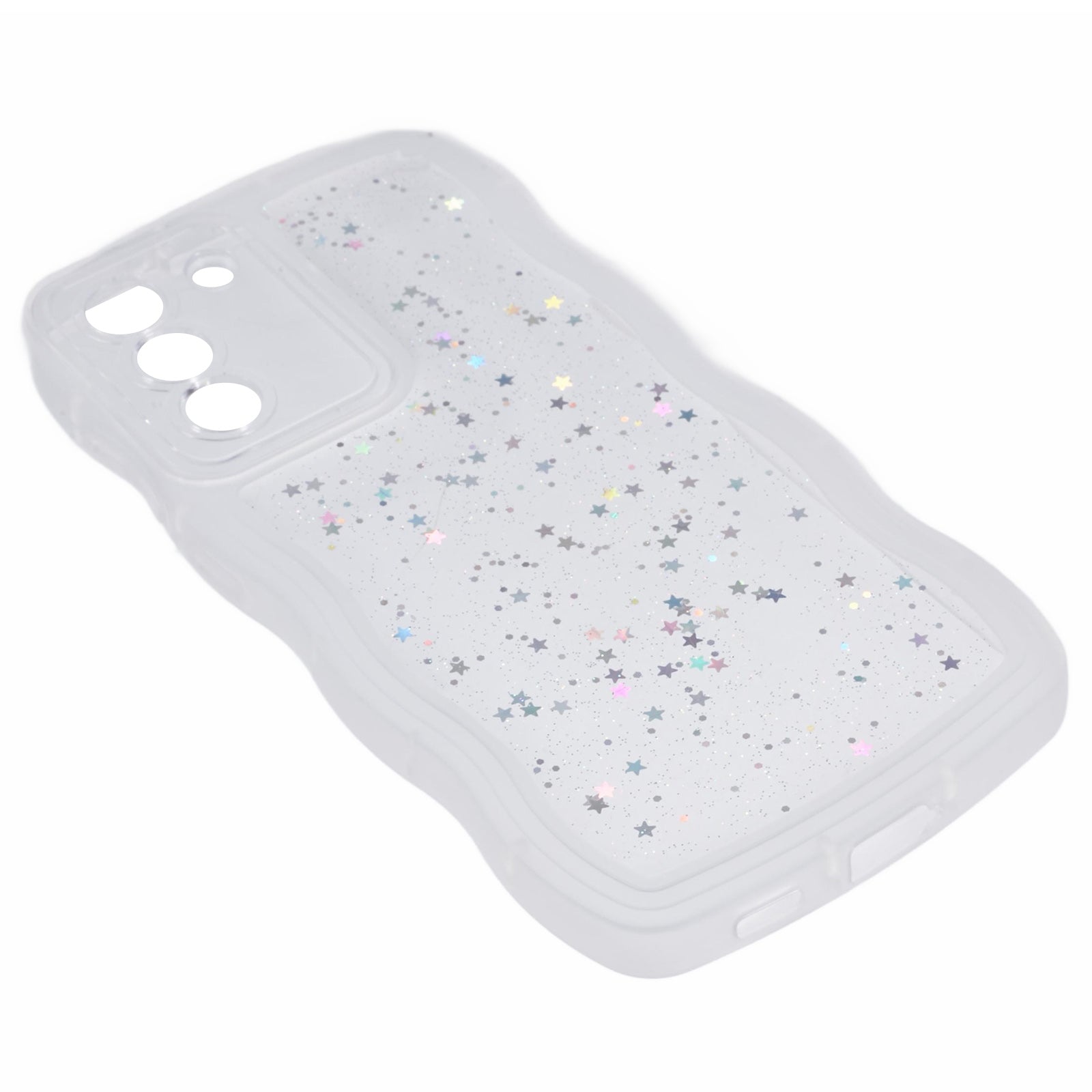 JTW Series for Samsung Galaxy S21 FE 5G Case Wave Frame Curly Shape TPU Epoxy Phone Cover