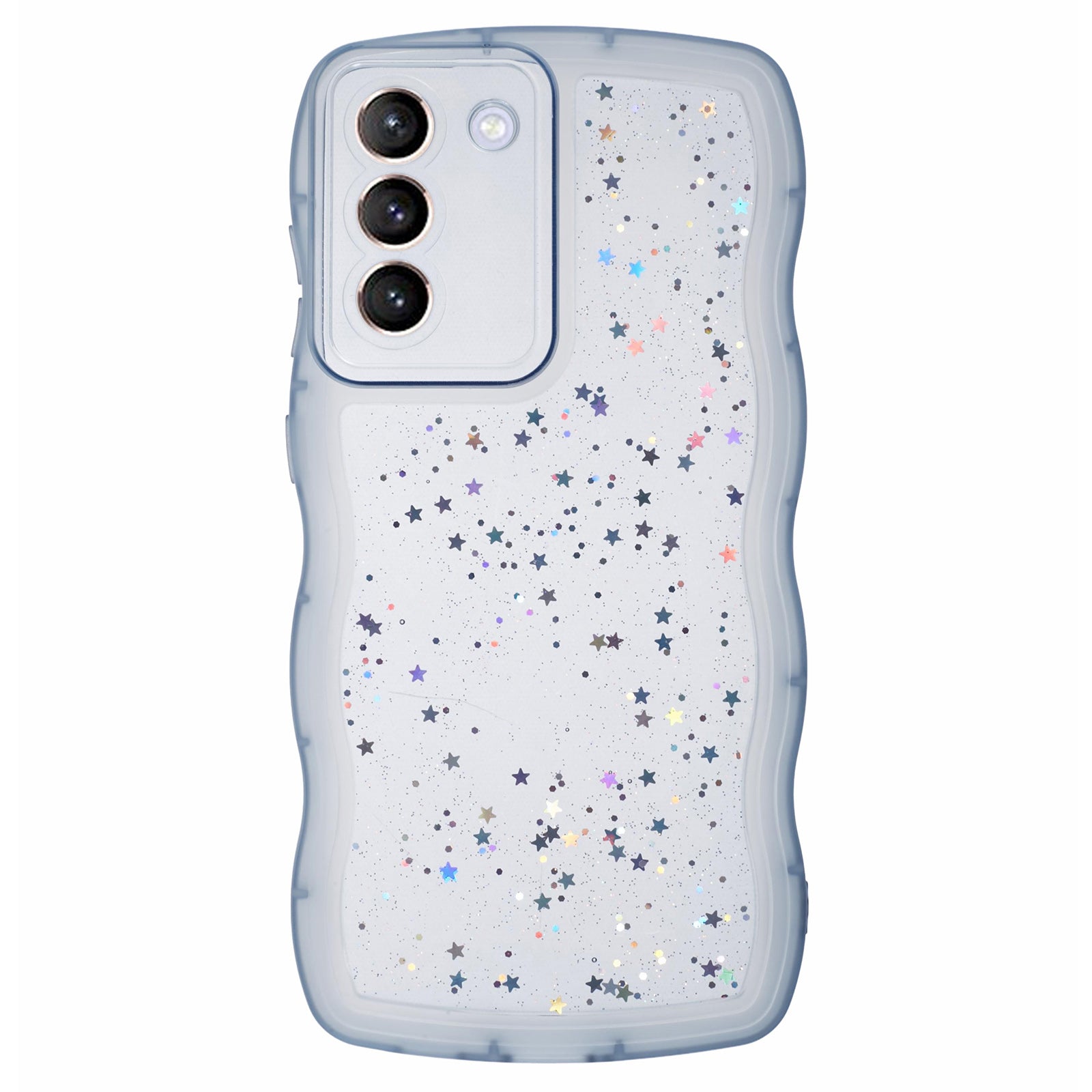 JTW Series for Samsung Galaxy S21 FE 5G Case Wave Frame Curly Shape TPU Epoxy Phone Cover