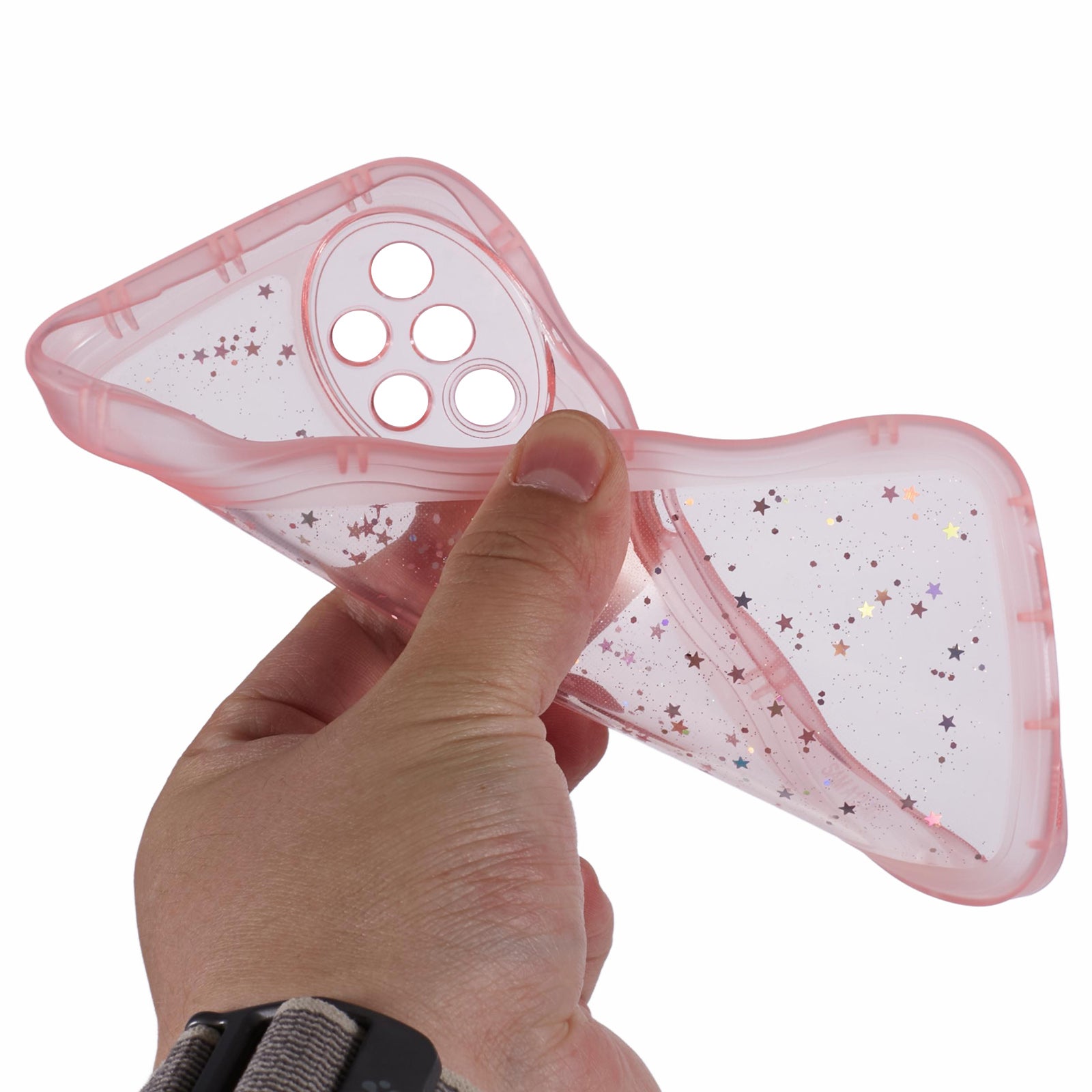 JTW Series for Samsung Galaxy A53 5G TPU Case Glitter Stars Wavy Edge Slim Phone Cover