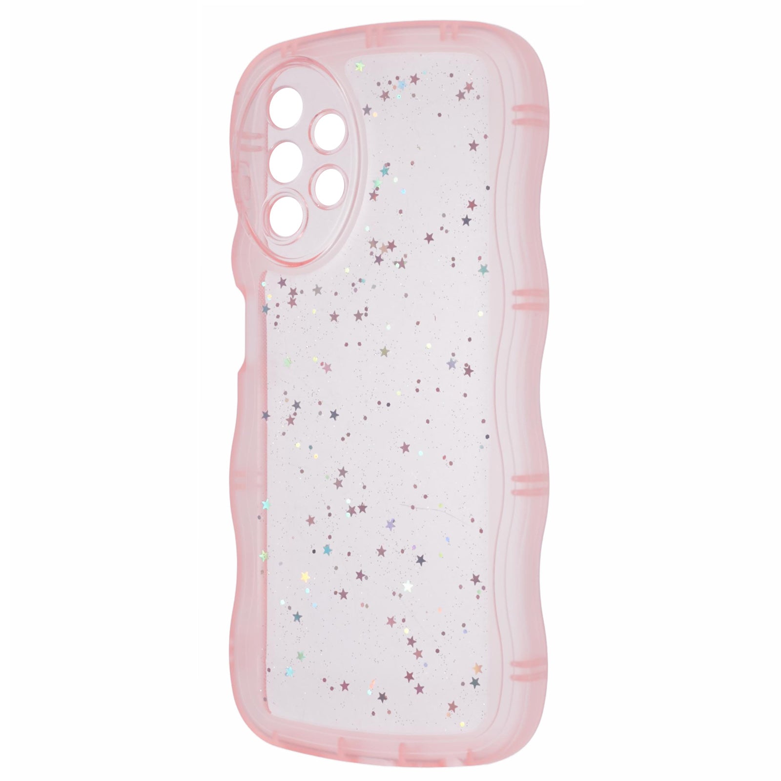 JTW Series for Samsung Galaxy A33 5G TPU Case Wavy Edge Glitter Stars Back Phone Cover