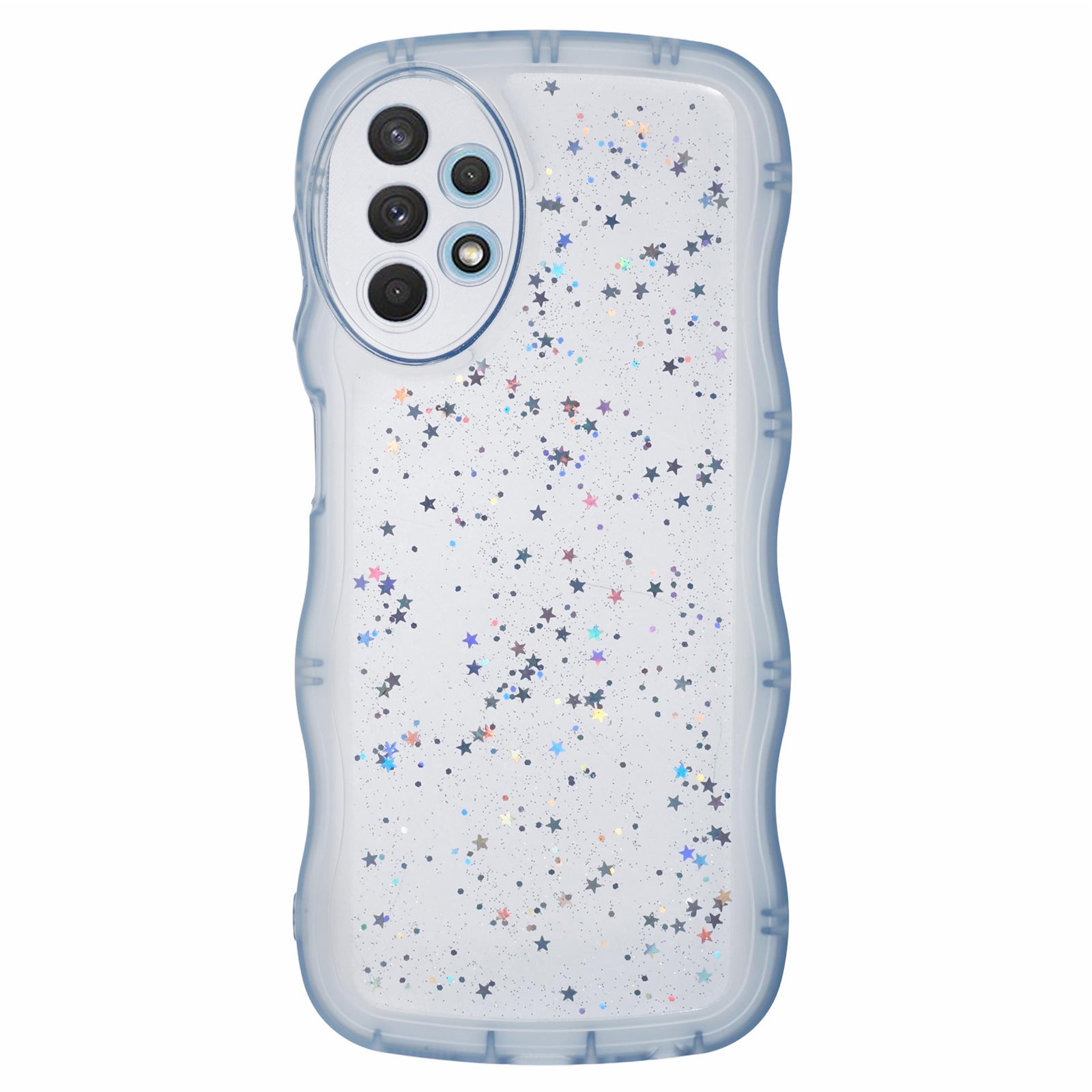 JTW Series for Samsung Galaxy A33 5G TPU Case Wavy Edge Glitter Stars Back Phone Cover