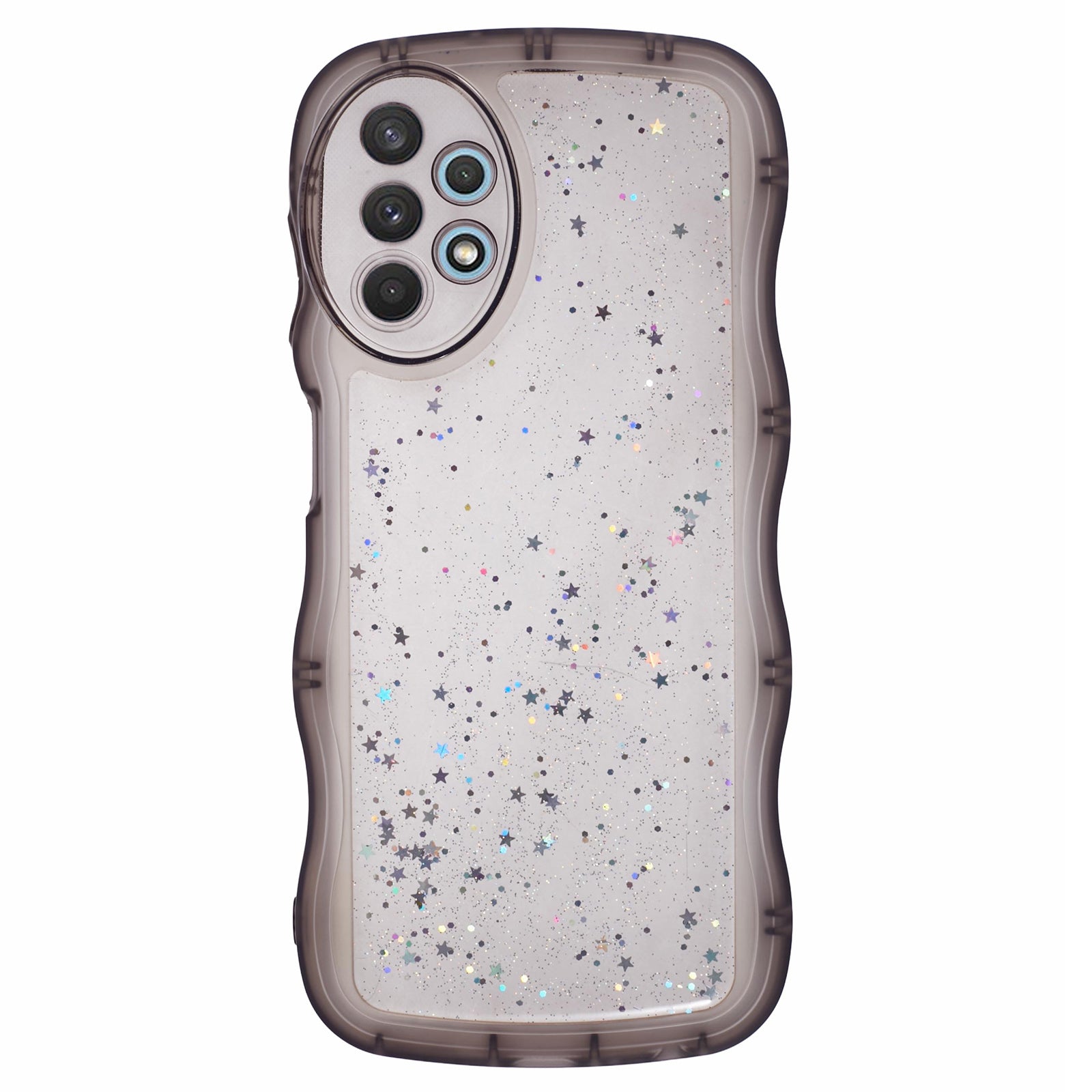 JTW Series for Samsung Galaxy A33 5G TPU Case Wavy Edge Glitter Stars Back Phone Cover