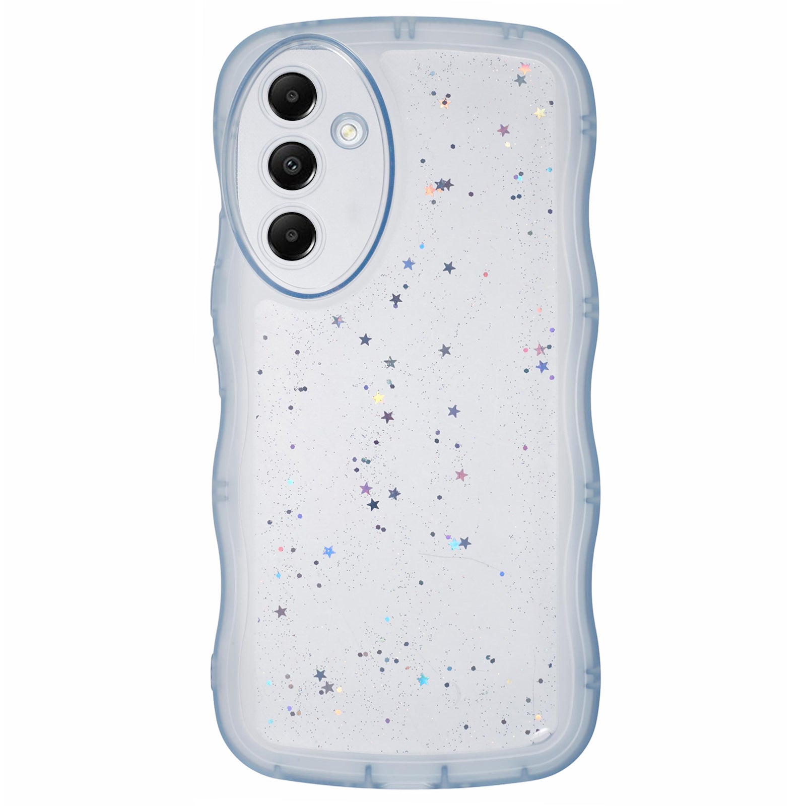 JTW Series for Samsung Galaxy A34 5G Case Wavy Edge Shiny Stars TPU Phone Cover