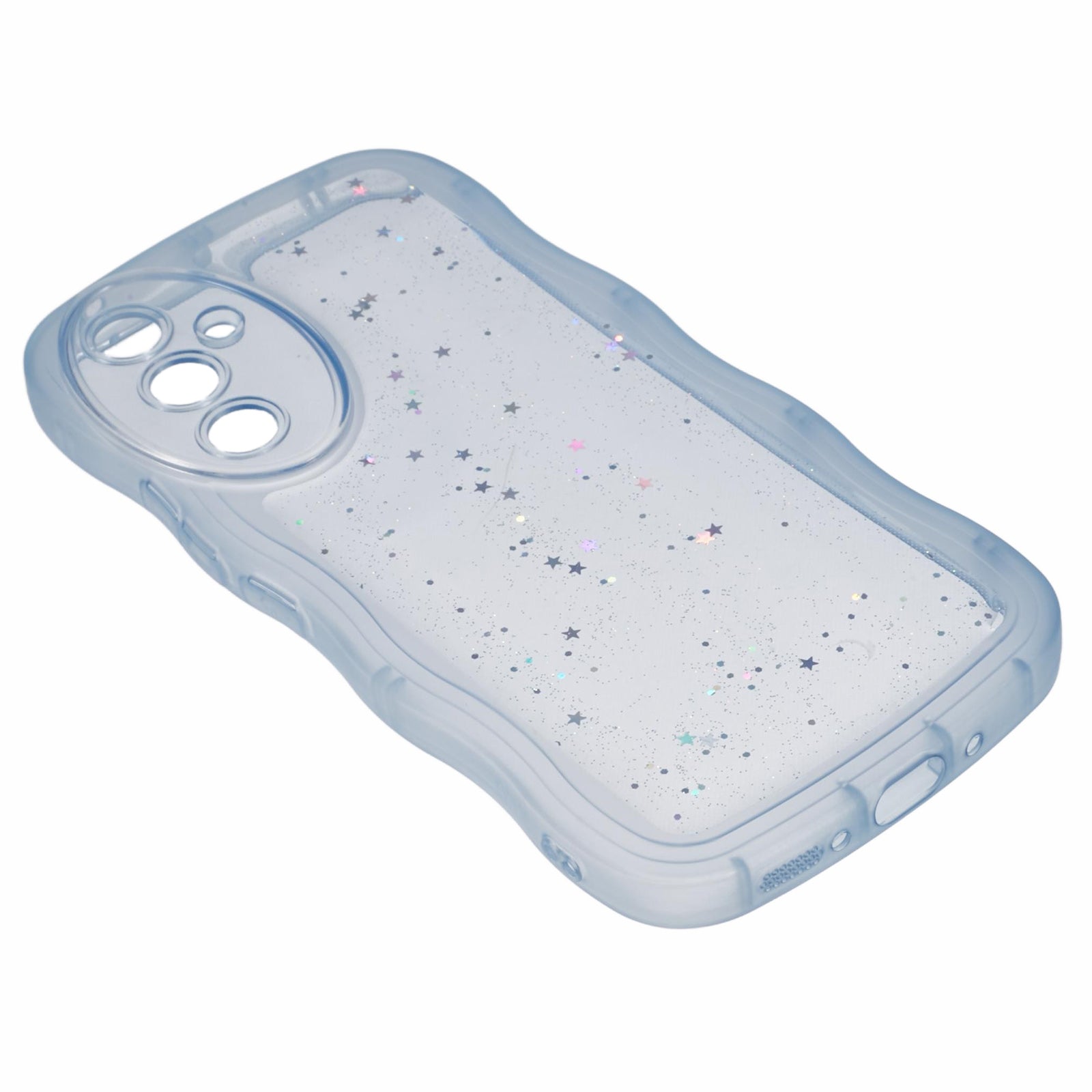 JTW Series for Samsung Galaxy A34 5G Case Wavy Edge Shiny Stars TPU Phone Cover