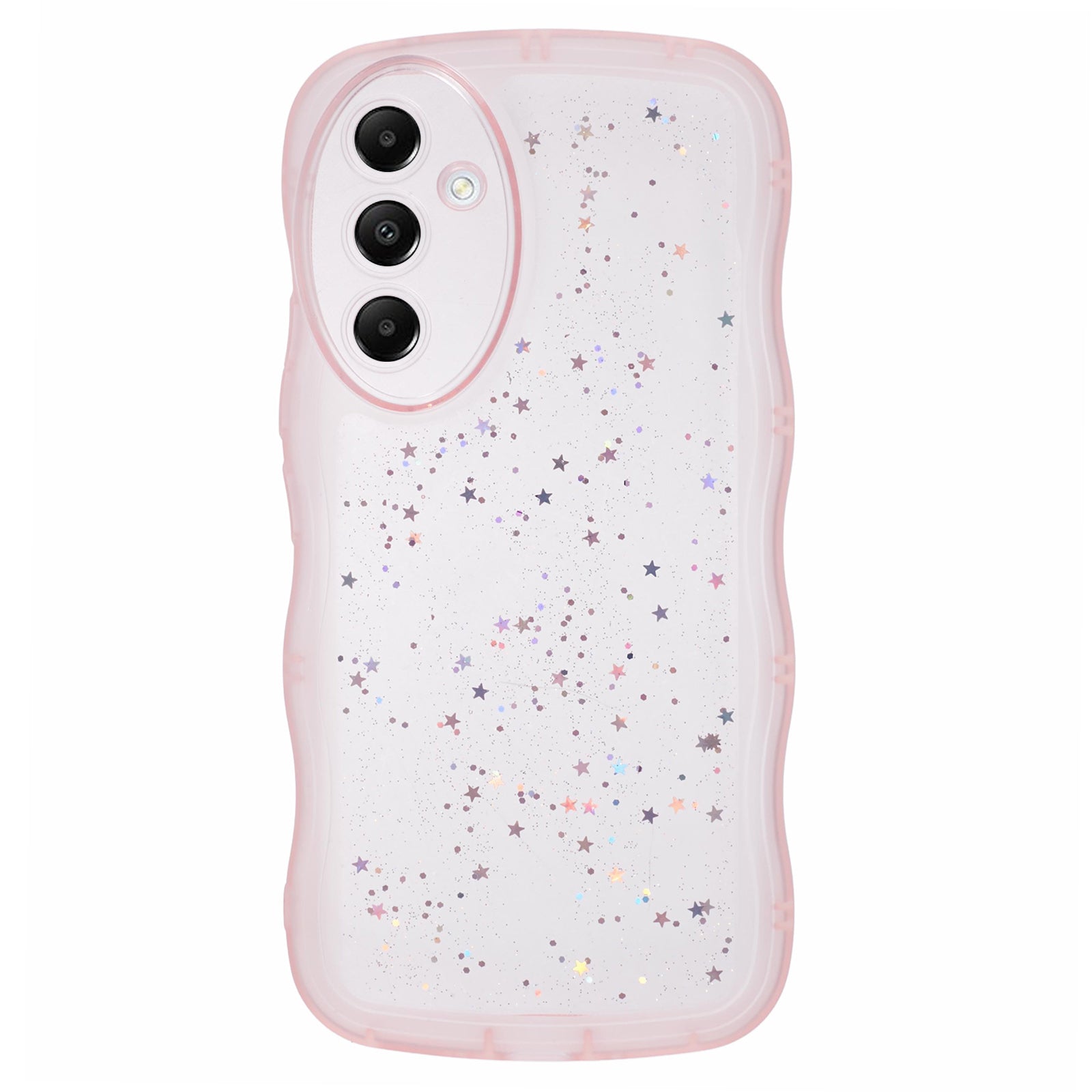 JTW Series for Samsung Galaxy A34 5G Case Wavy Edge Shiny Stars TPU Phone Cover