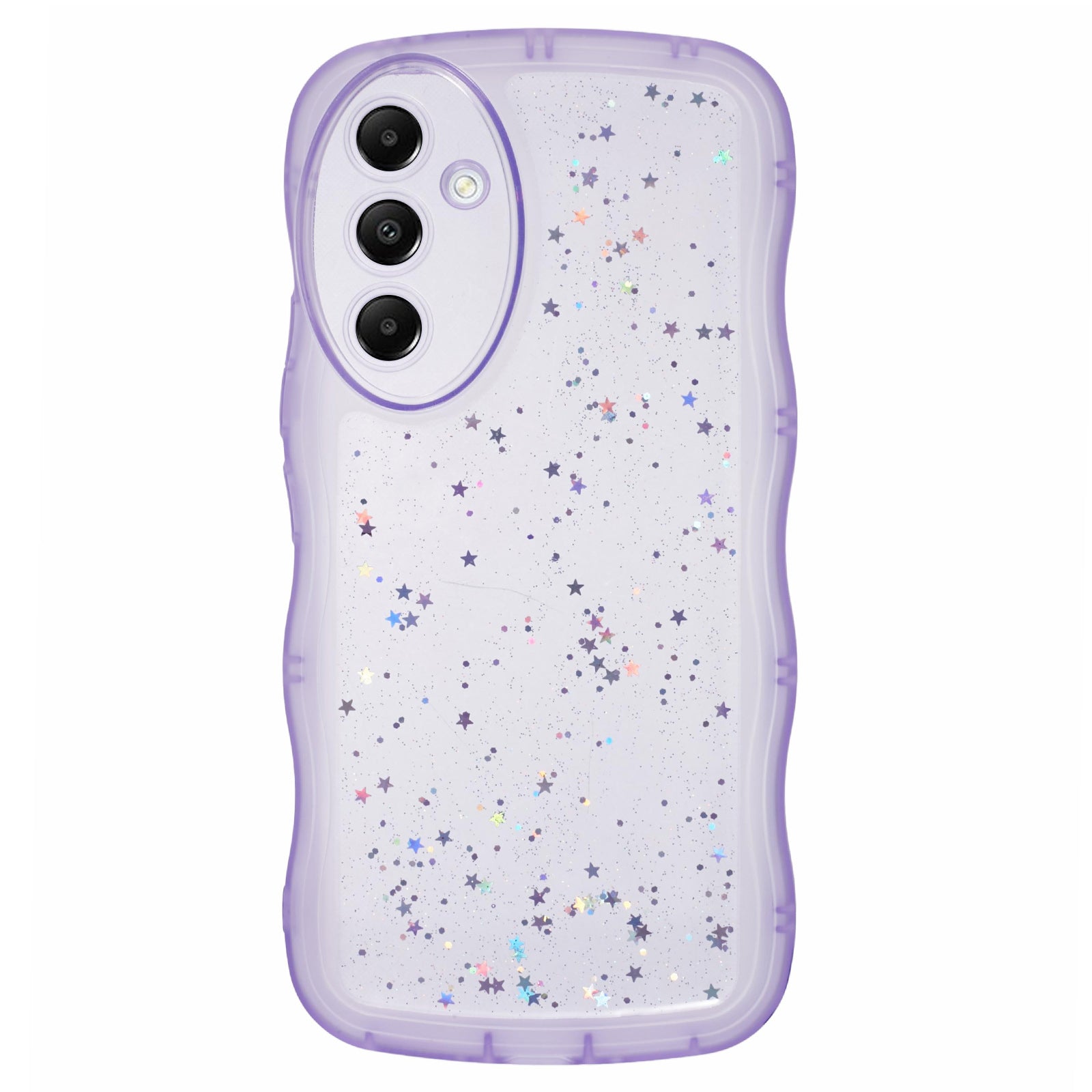 JTW Series for Samsung Galaxy A34 5G Case Wavy Edge Shiny Stars TPU Phone Cover