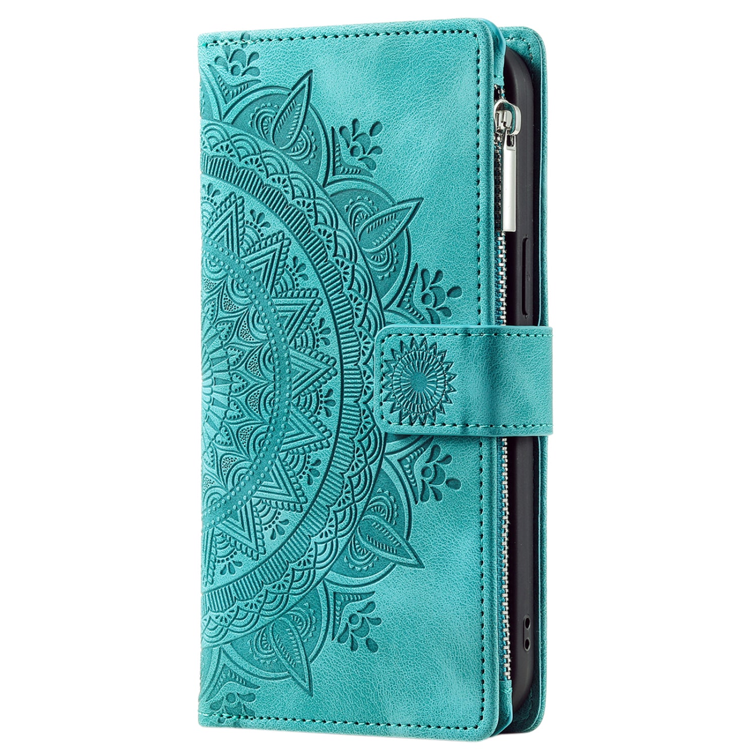 For Xiaomi Redmi Note 13 5G Case Mandala Imprinted Design Leather Wallet Phone Cover with Strap