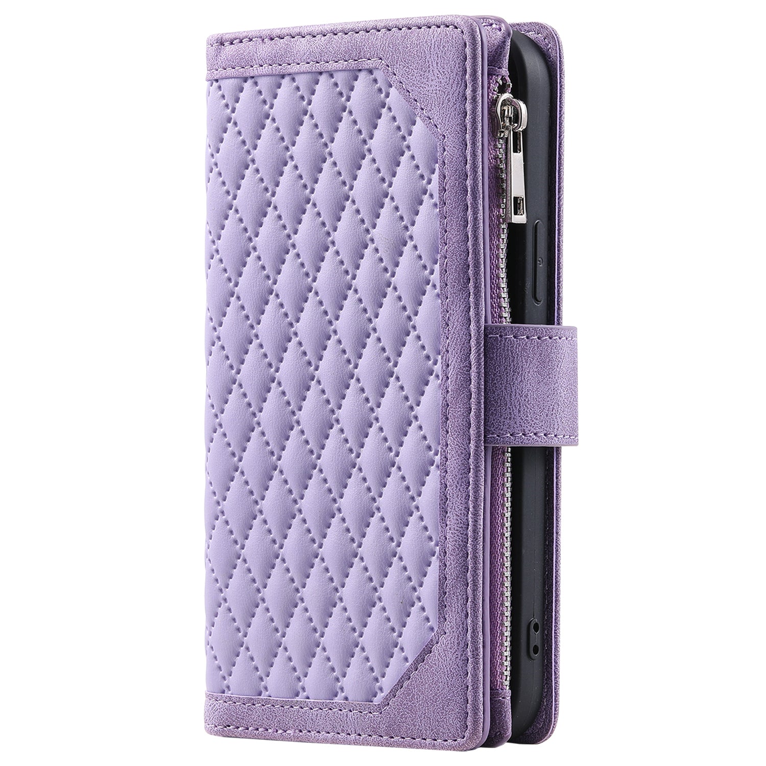 For Xiaomi Redmi Note 13 Pro 4G / Poco M6 Pro 4G Case Rhombus Leather Zipper Pocket Phone Cover