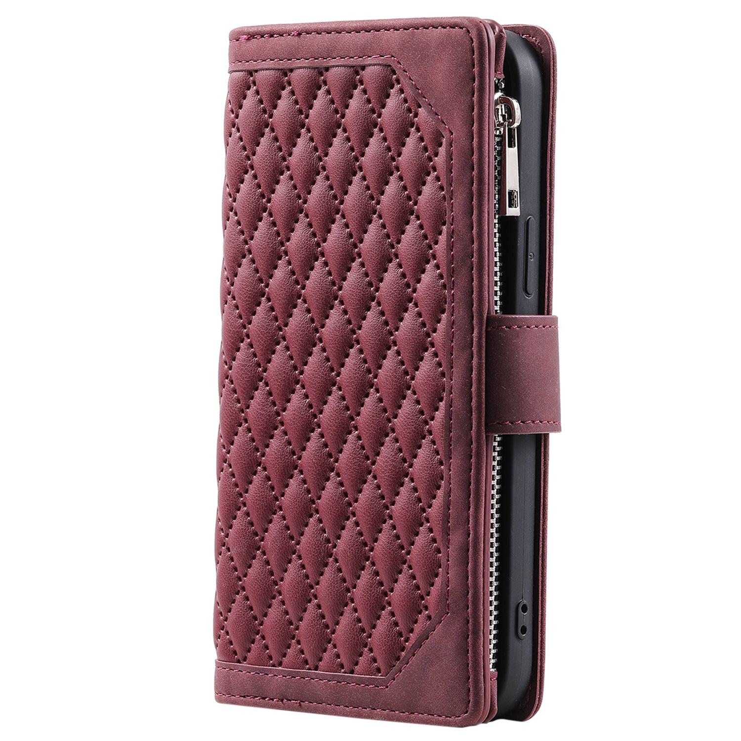 For Xiaomi Redmi Note 13 5G Zipper Pocket Phone Case PU Leather Wallet Phone Cover