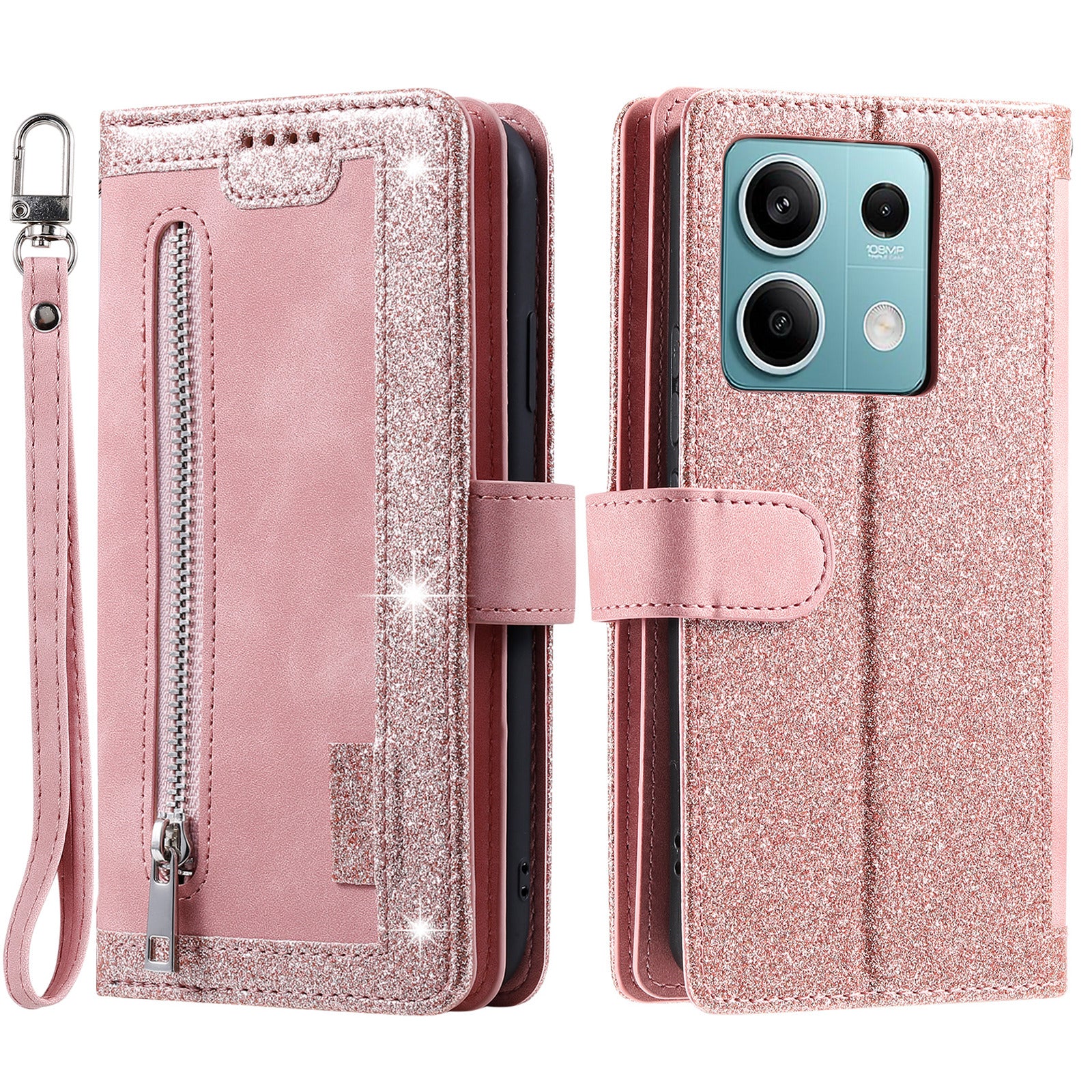 For Xiaomi Redmi Note 13 5G Cover 9 Retro Card Slots Wallet PU Leather Stand Phone Case
