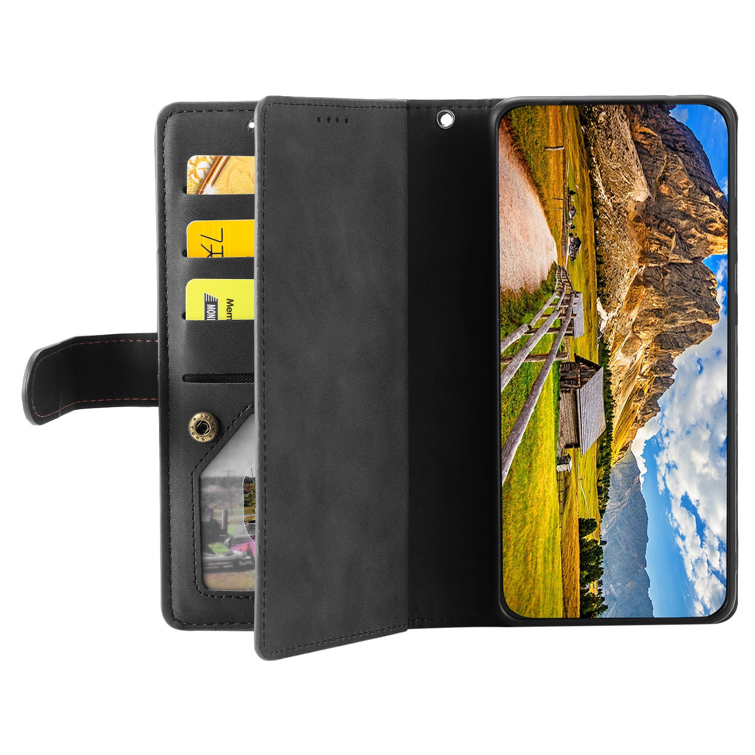 For Xiaomi Redmi Note 13 Pro 4G / Poco M6 Pro 4G Cover 9 Card Slots Wallet PU Leather Foldable Stand Phone Case