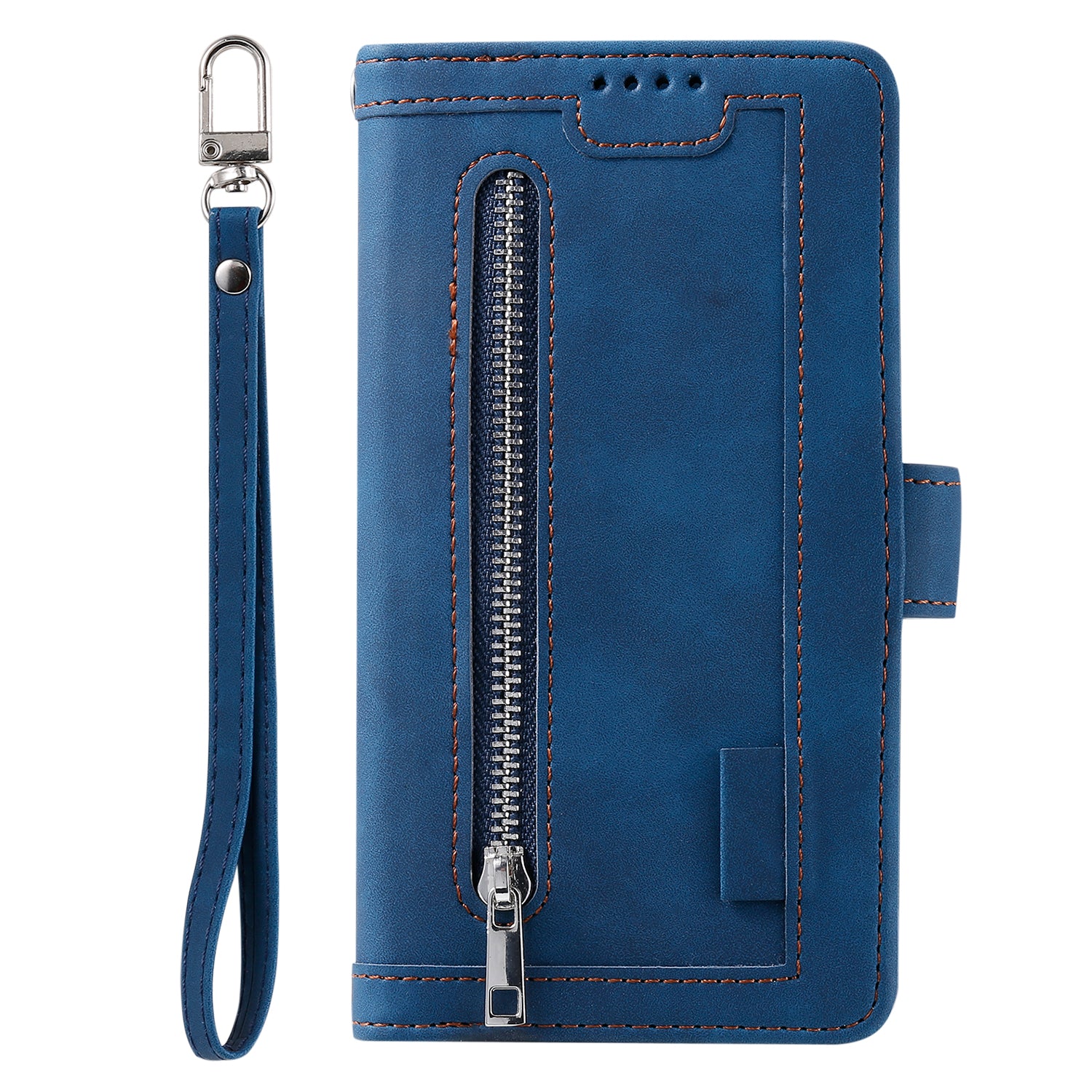 For Xiaomi Redmi Note 13 4G Case Leather Zipper Pocket Phone Cover with 9 Card Slots