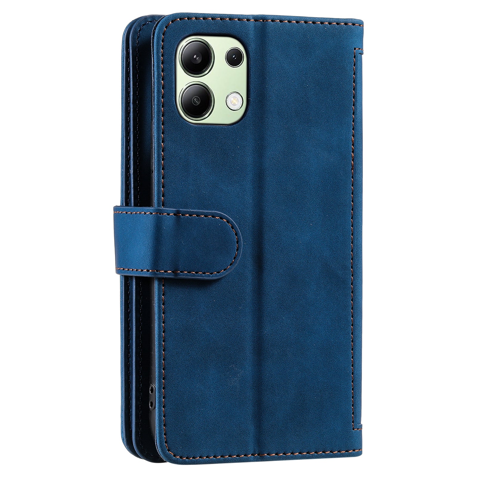 For Xiaomi Redmi Note 13 4G Case Leather Zipper Pocket Phone Cover with 9 Card Slots