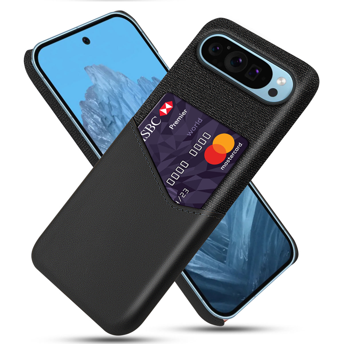 For Google Pixel 9 Case Anti-Collision Card Slot Cloth Texture Smart Phone Cover
