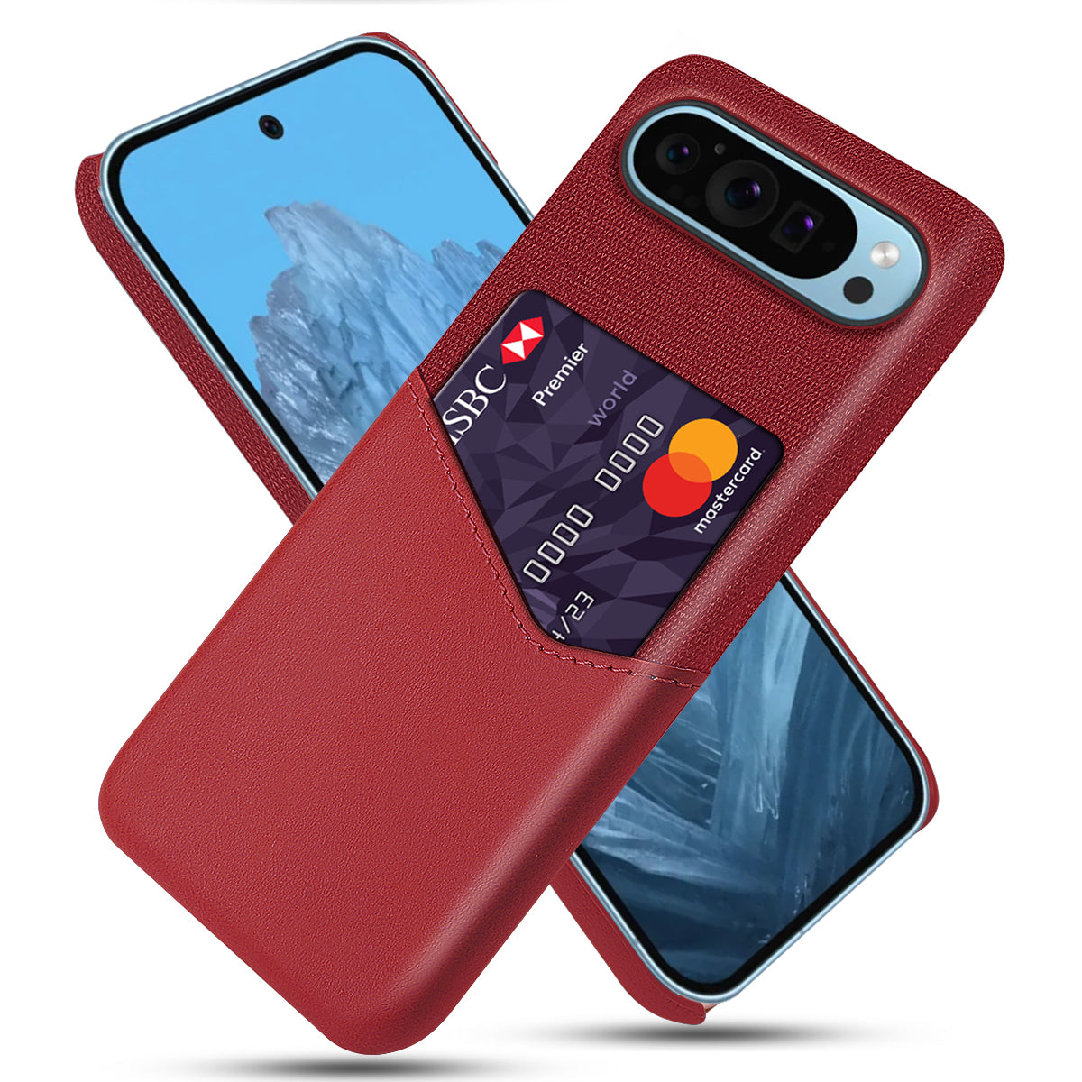 For Google Pixel 9 Case Anti-Collision Card Slot Cloth Texture Smart Phone Cover
