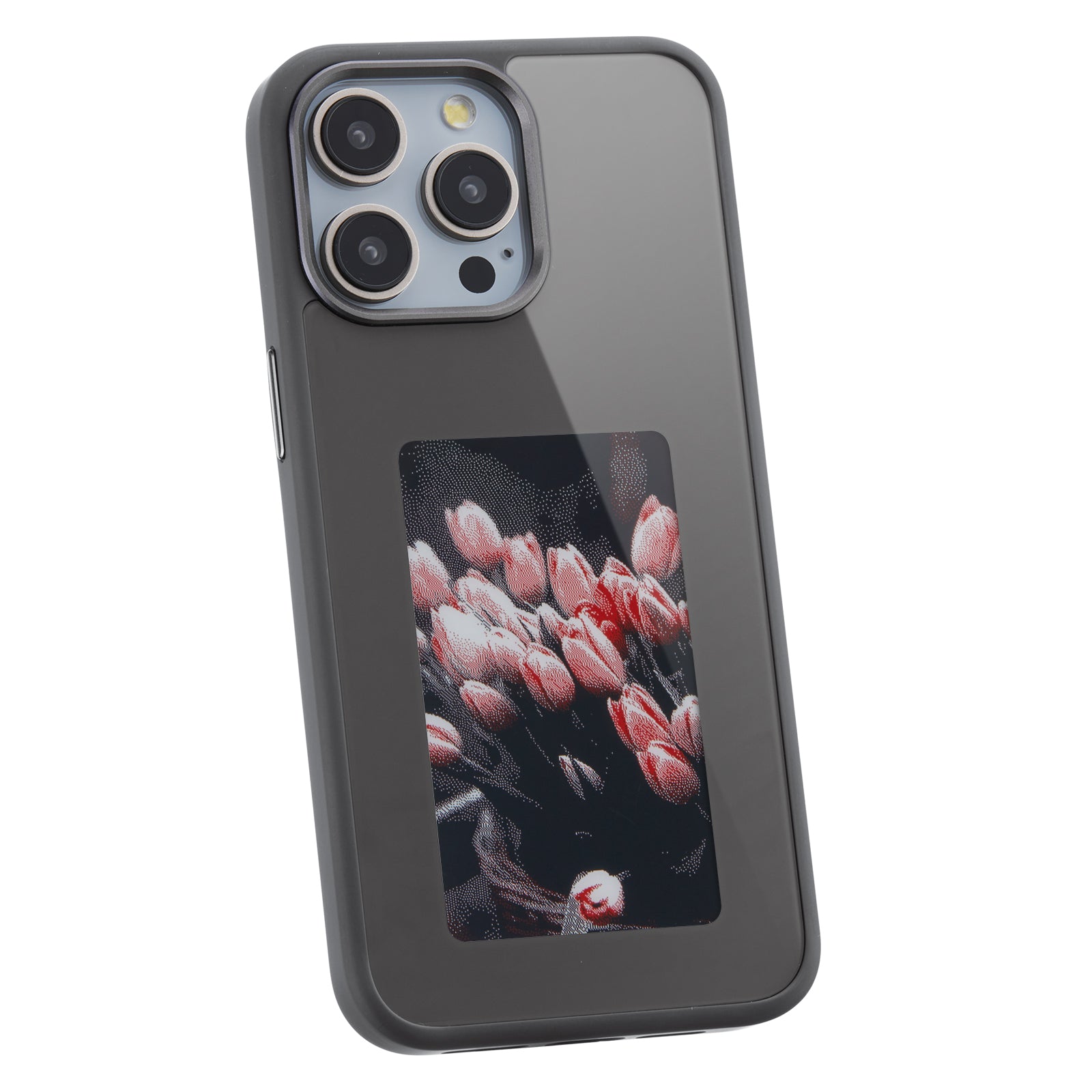 For iPhone 13 Pro NFC-Enabled 3-Color E Ink Case Wallpaper Casting Smartphone Case