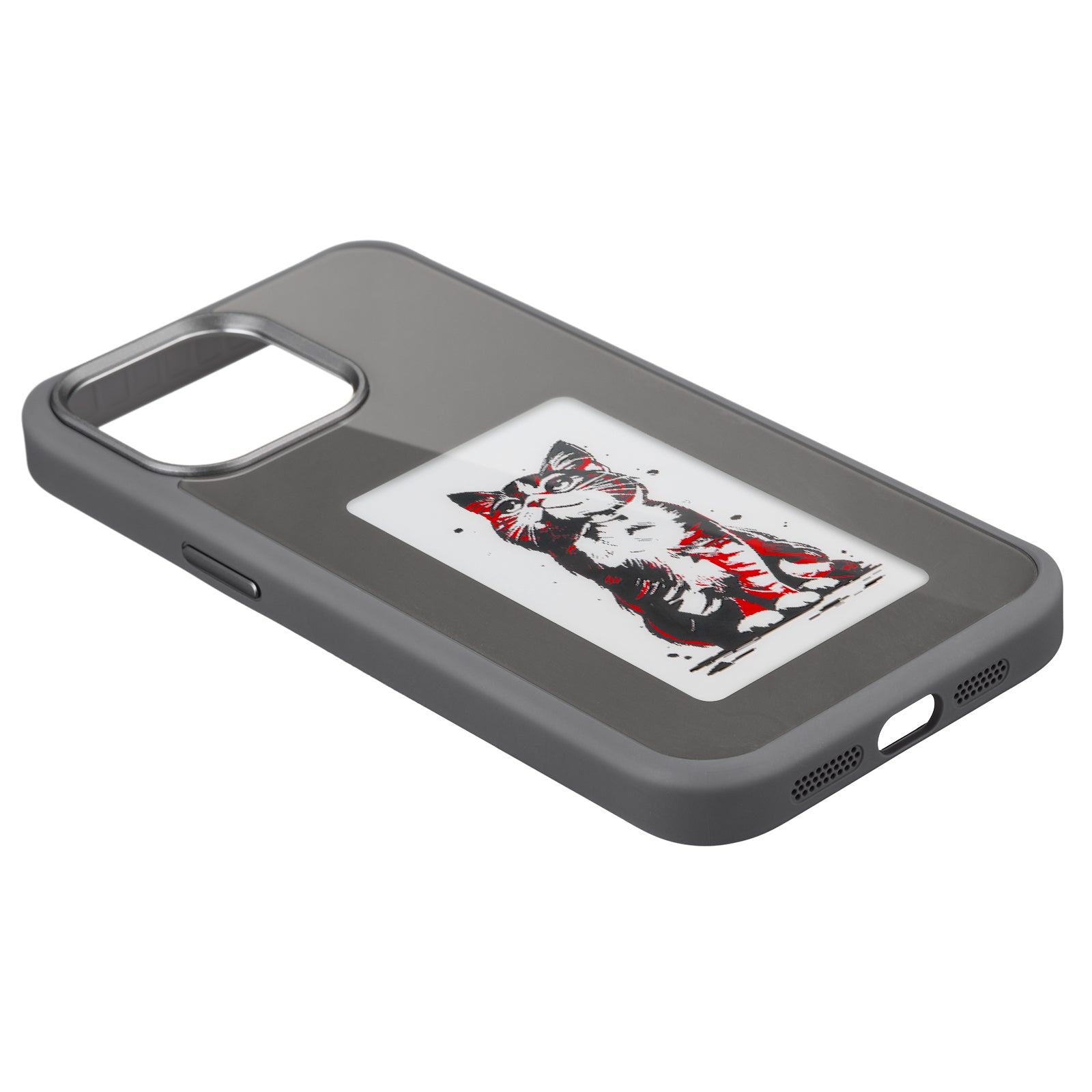 For iPhone 13 Pro NFC-Enabled 3-Color E Ink Case Wallpaper Casting Smartphone Case