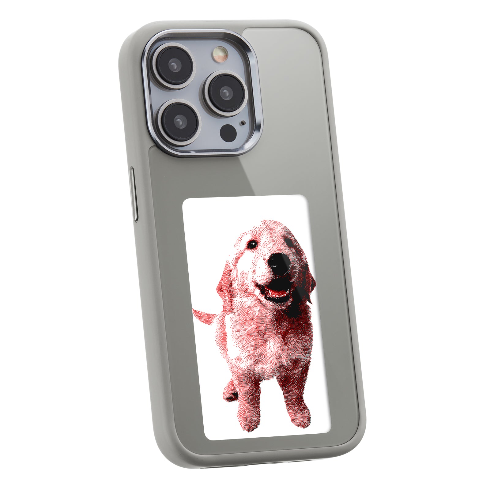 For iPhone 13 Pro NFC-Enabled 3-Color E Ink Case Wallpaper Casting Smartphone Case