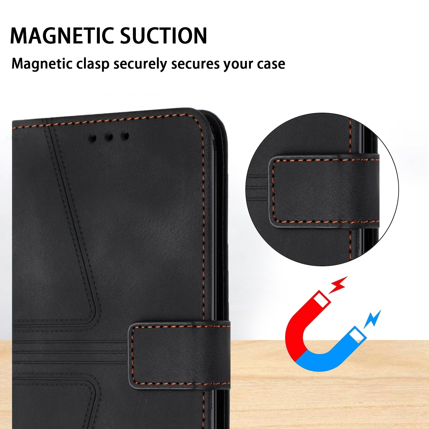 For Samsung Galaxy A54 5G Magnetic Phone Case Triangle Imprinted Solid Color Cover