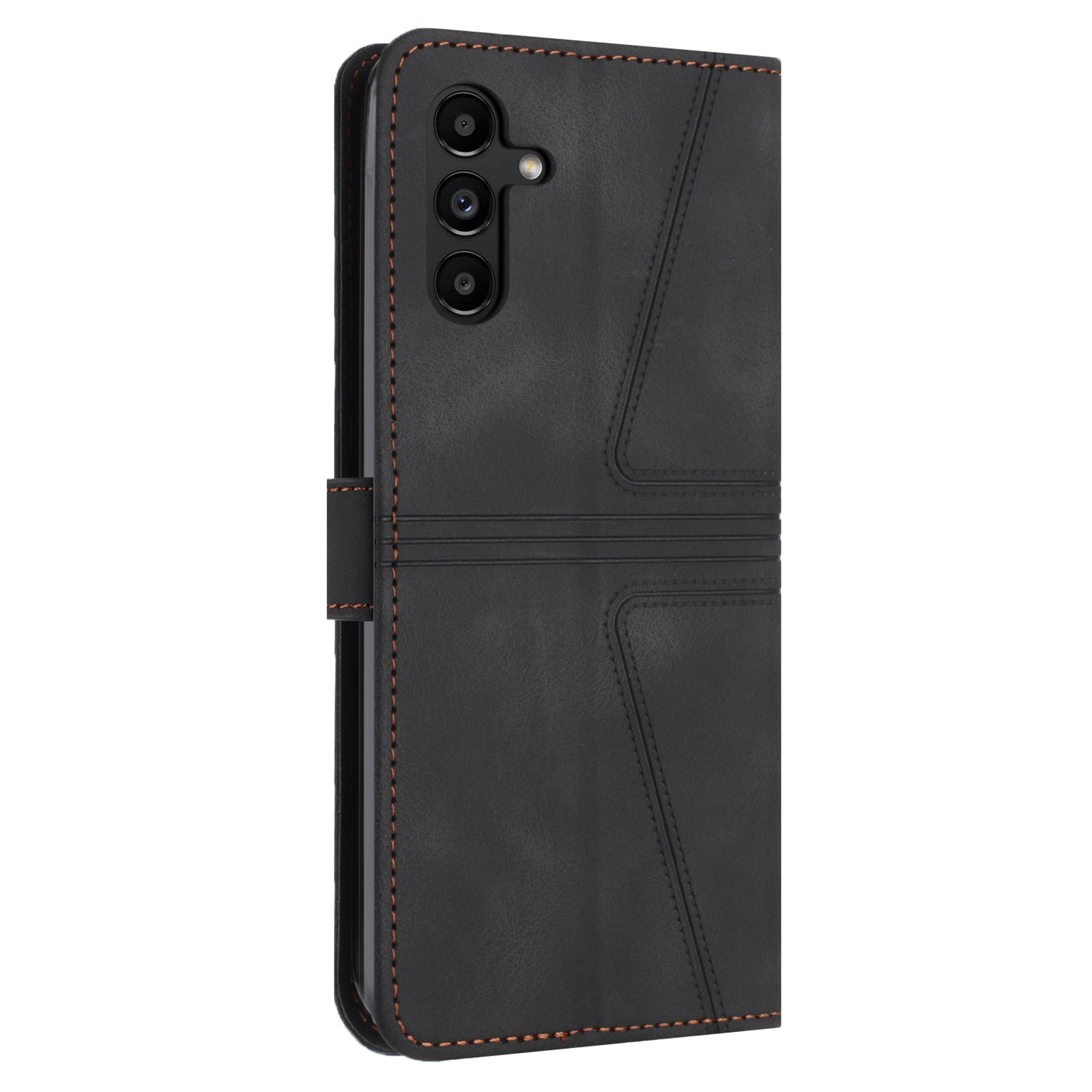 For Samsung Galaxy A54 5G Magnetic Phone Case Triangle Imprinted Solid Color Cover