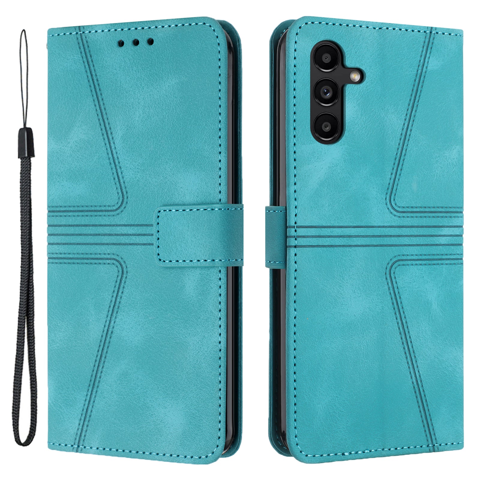 For Samsung Galaxy A54 5G Magnetic Phone Case Triangle Imprinted Solid Color Cover