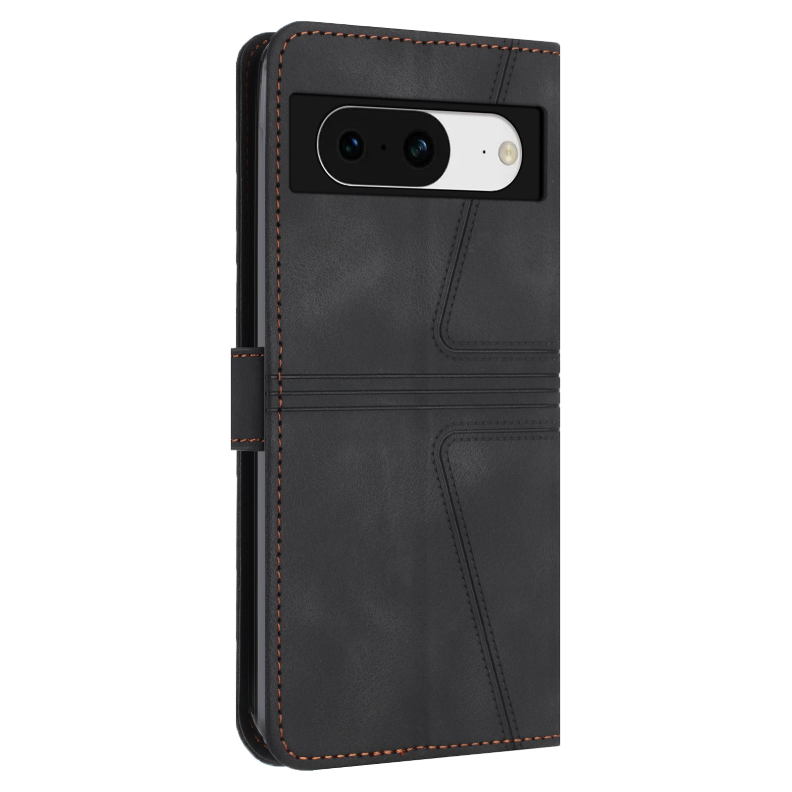 For Google Pixel 8 Phone Cover Magnetic Flip Leather Phone Protective Case Soft Touch with Strap