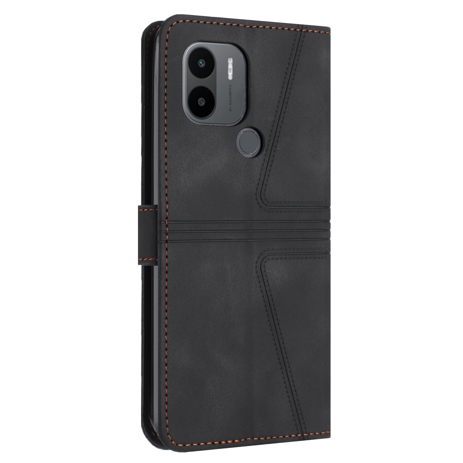 For Xiaomi Redmi A1+ 4G Case PU Leather Wallet Stand Cover Triangle Imprinted