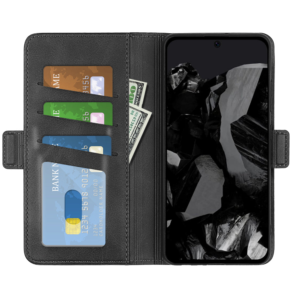 For Google Pixel 9 Pro Cell Phone Case Leather Wallet Phone Cover with Magnetic Clasp