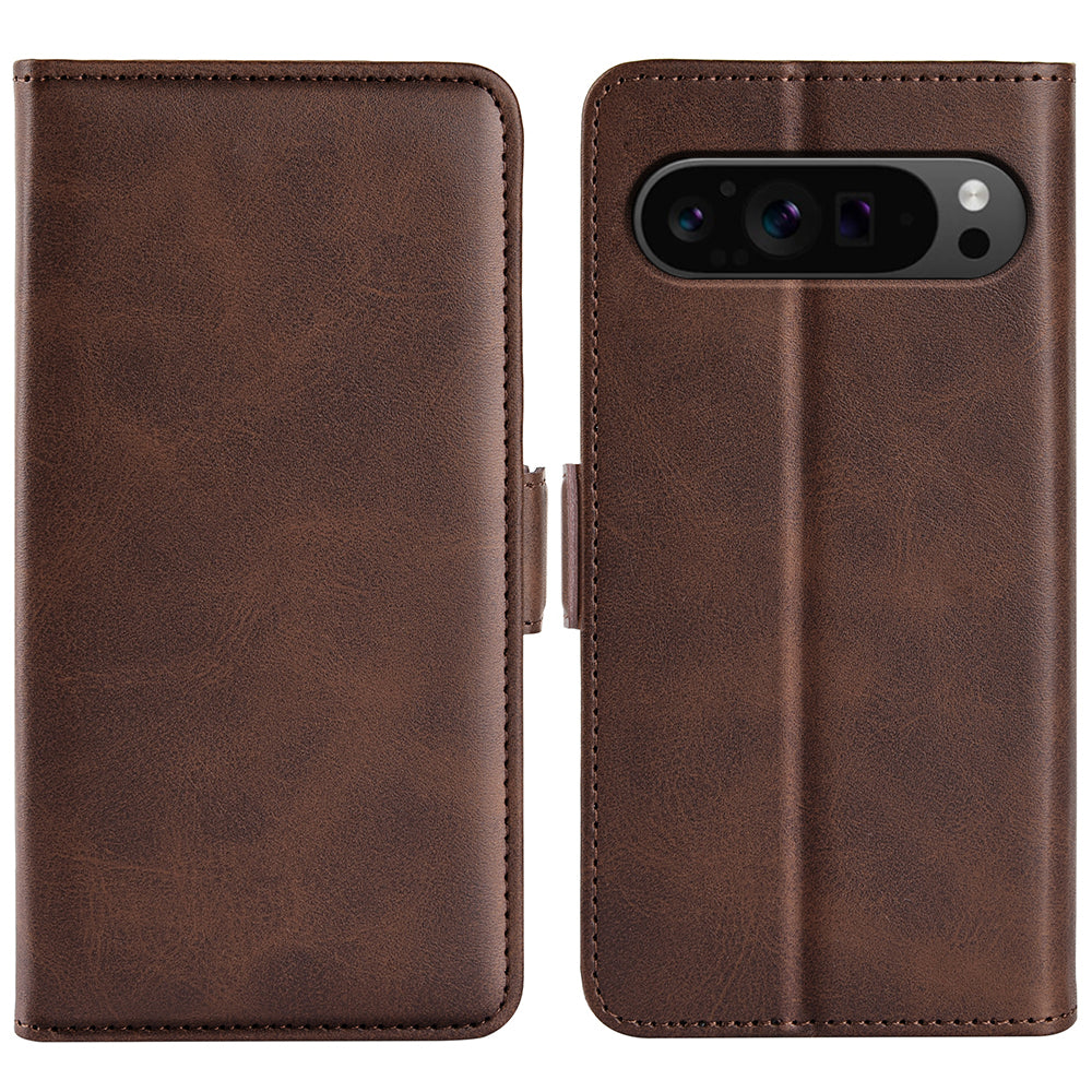 For Google Pixel 9 Pro Cell Phone Case Leather Wallet Phone Cover with Magnetic Clasp