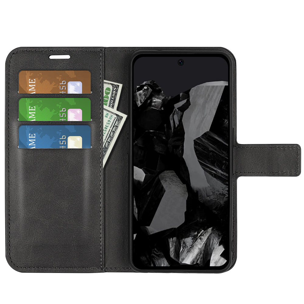 For Google Pixel 9 Pro Anti-scratch Leather Case Calf Texture Phone Wallet Cover