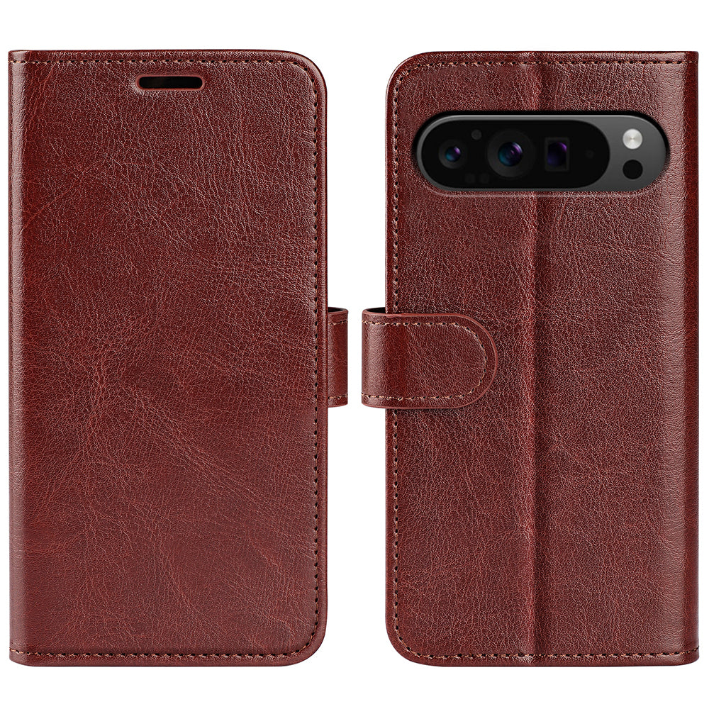 For Google Pixel 9 Pro Cell Phone Cases Crazy Horse Texture Magnetic Cover