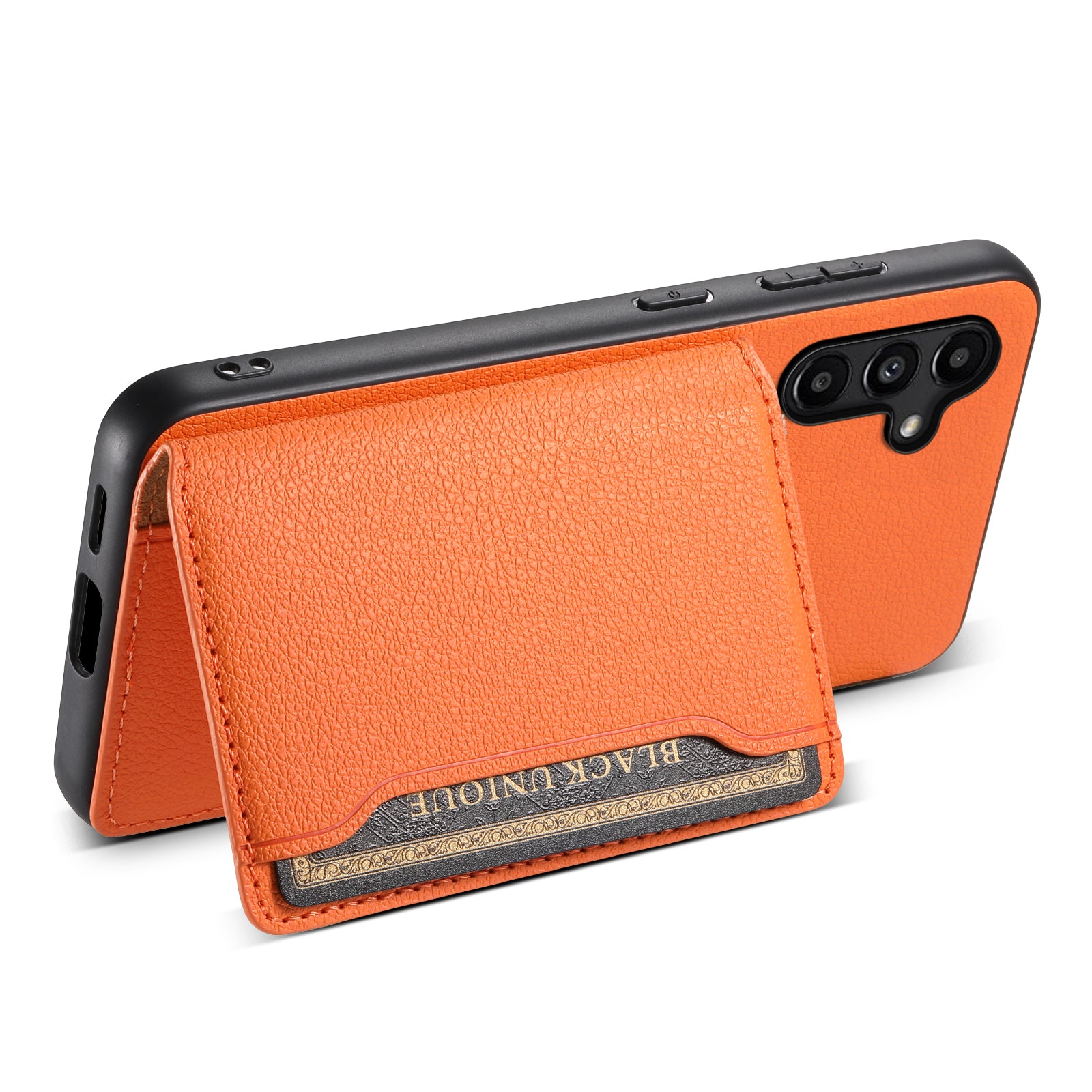 For Samsung Galaxy A15 5G Slim-Fit Case Card Slots Kickstand TPU+PC+PU Phone Cover