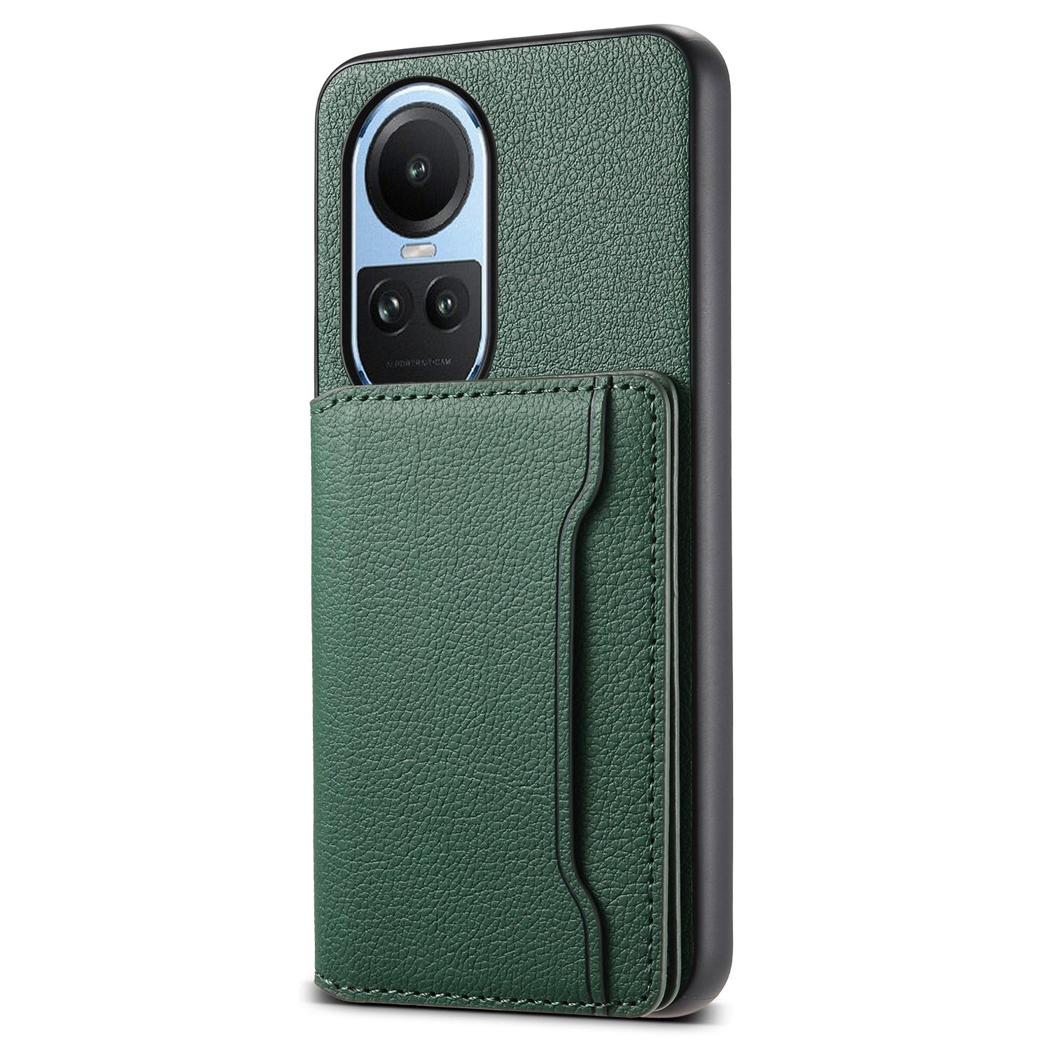 For Oppo Reno10 5G (Global) Case Phone Protective Cover Calf Texture Card Slots Shell