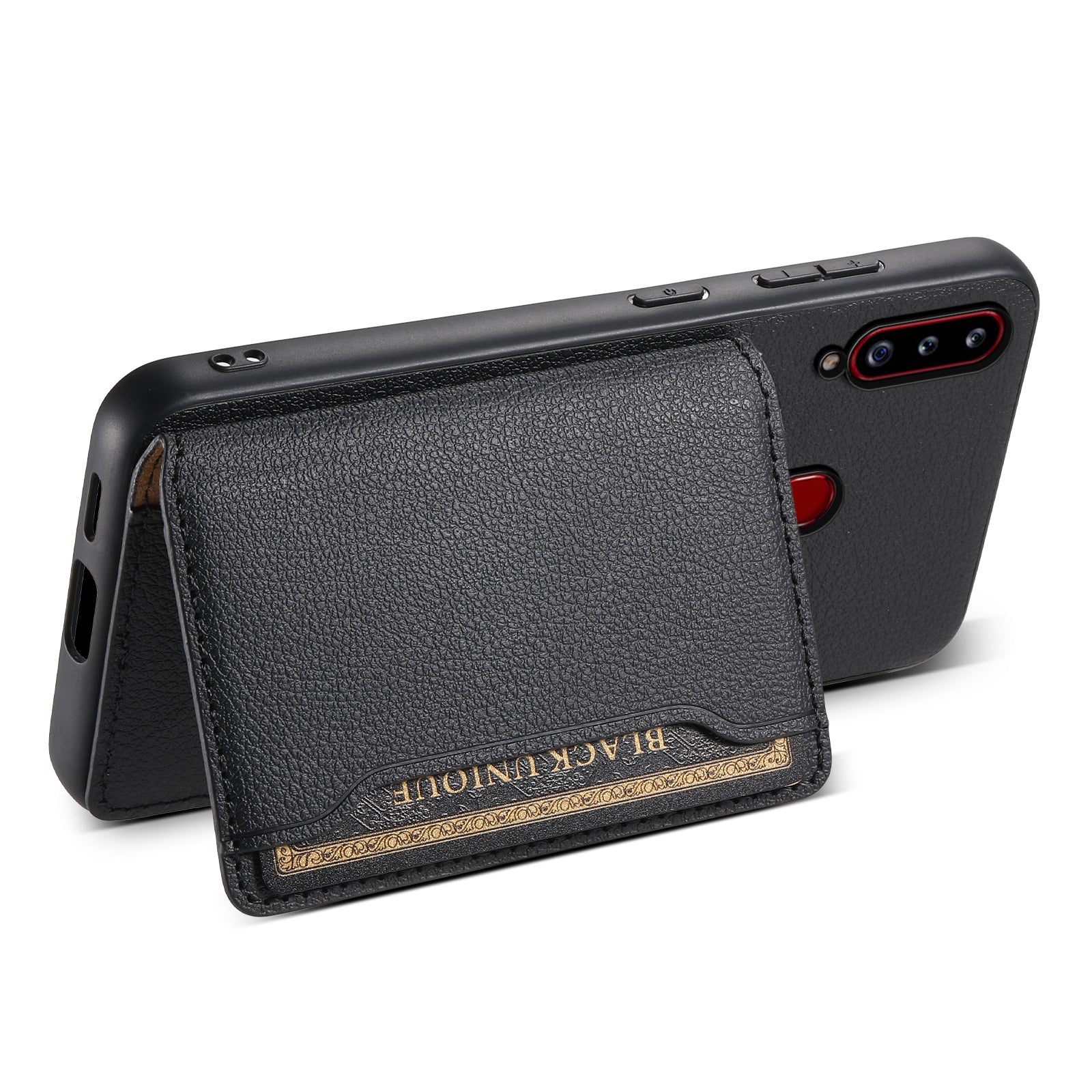 For Samsung Galaxy A20s Phone Case Card Slots Kickstand Phone Cover Calf Texture