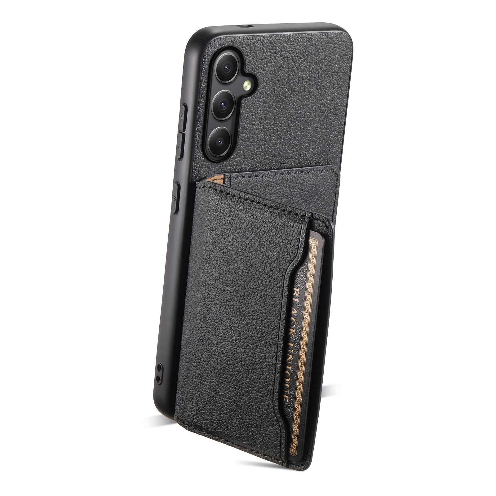 For Samsung Galaxy A24 4G (162.1 x 77.6 x 8.3mm) Case Shockproof Leather+TPU+PC Card Holder Phone Cover