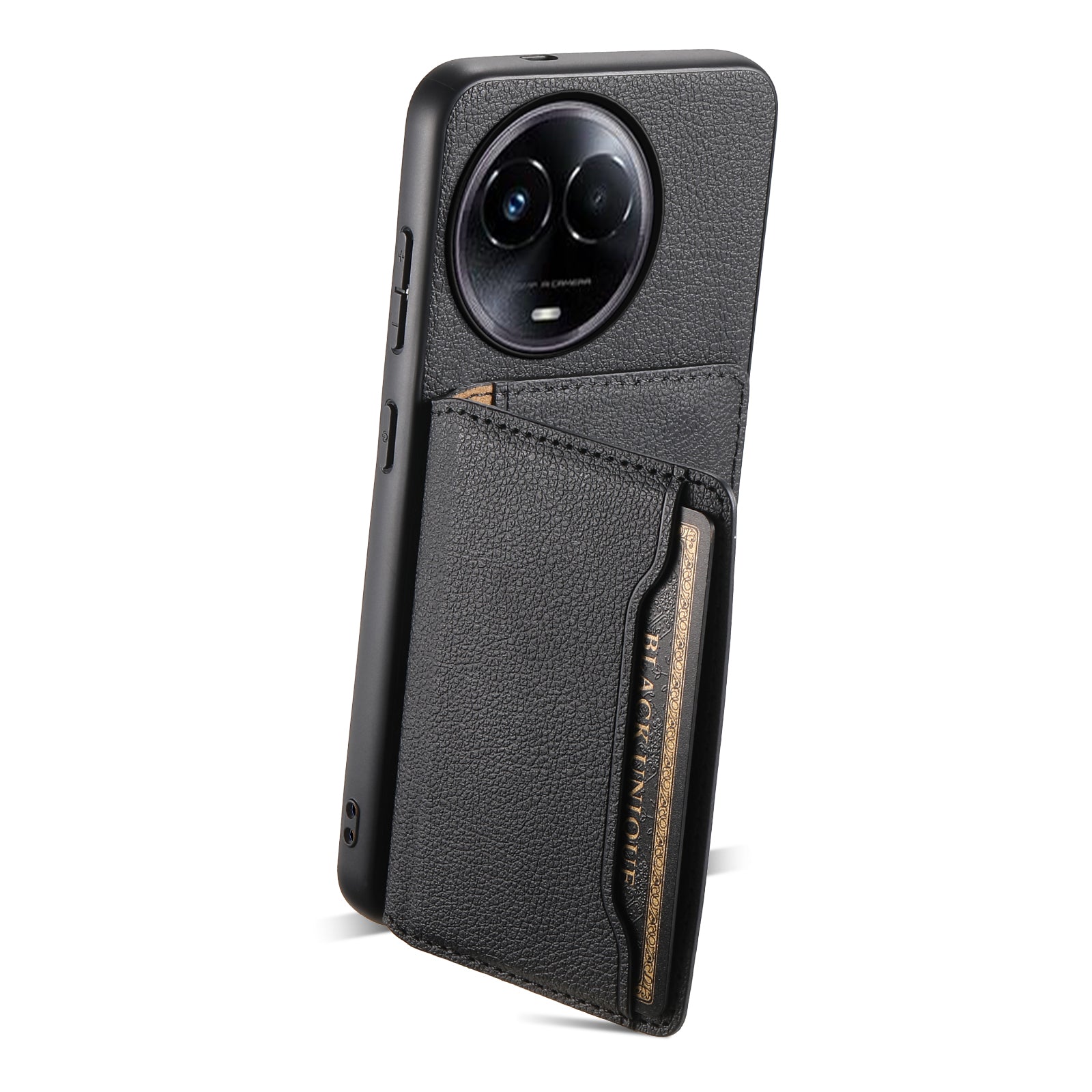 For Realme 11 5G (Global) Cover Phone Protective Shell Calf Texture Card Slots Case