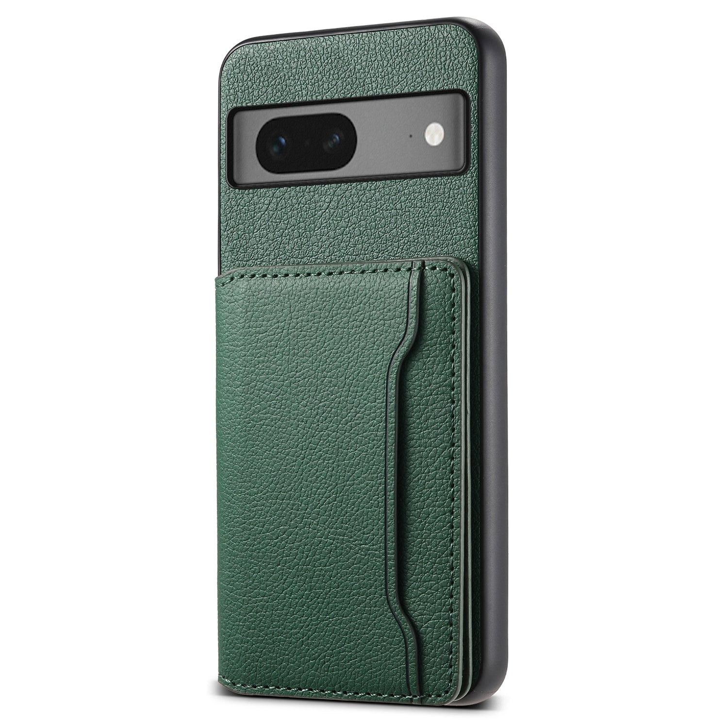 For Google Pixel 7 5G Kickstand Case Leather+PC+TPU Hybrid Phone Cover with Card Slots