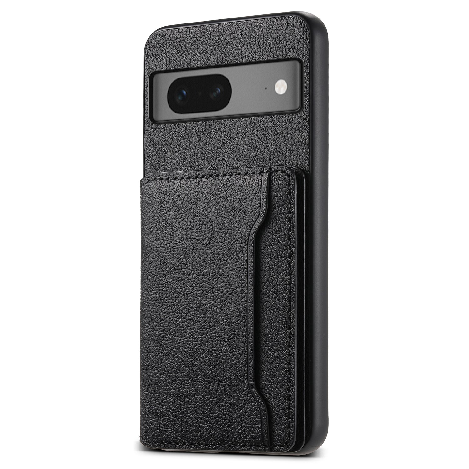 For Google Pixel 7 5G Kickstand Case Leather+PC+TPU Hybrid Phone Cover with Card Slots