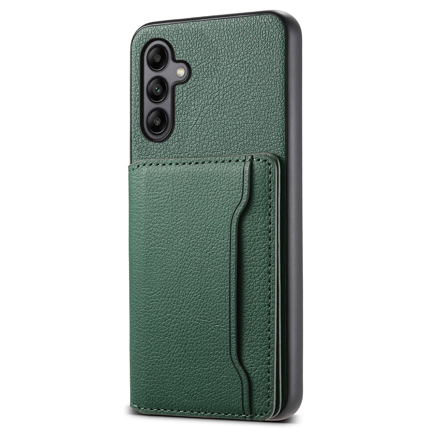 For Samsung Galaxy A05s 4G Calf Texture TPU+PC+PU Leather Phone Case Card Slots Kickstand Phone Cover