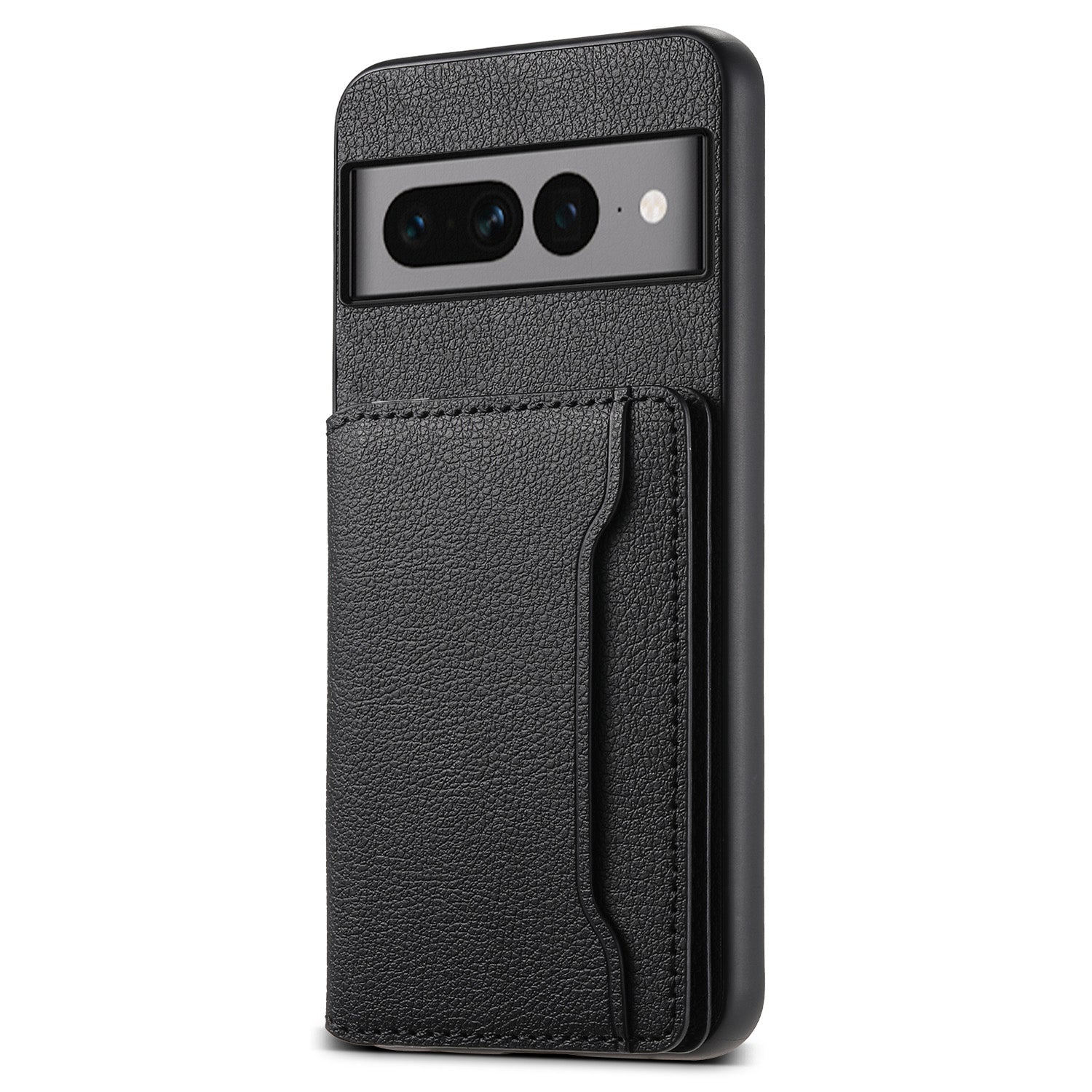 For Google Pixel 7 Pro 5G Magnetic Card Holder Phone Case Kickstand TPU+PC+PU Leather Cover
